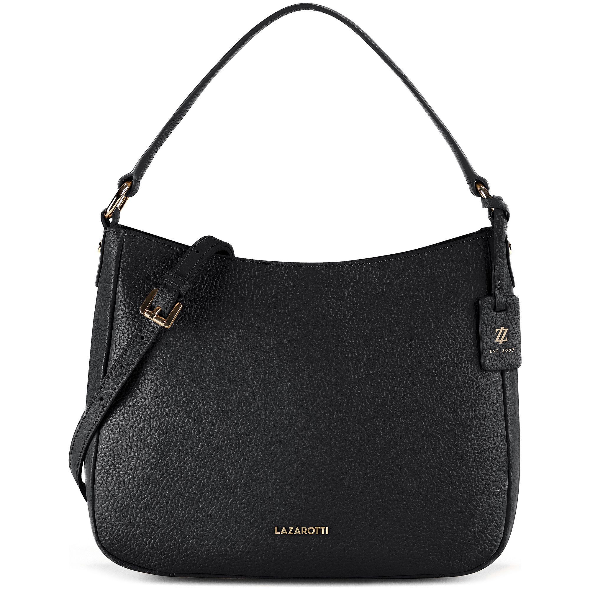 Lazarotti Schultertasche Bologna Leather Hobo Schultertasche Leder 27 cm