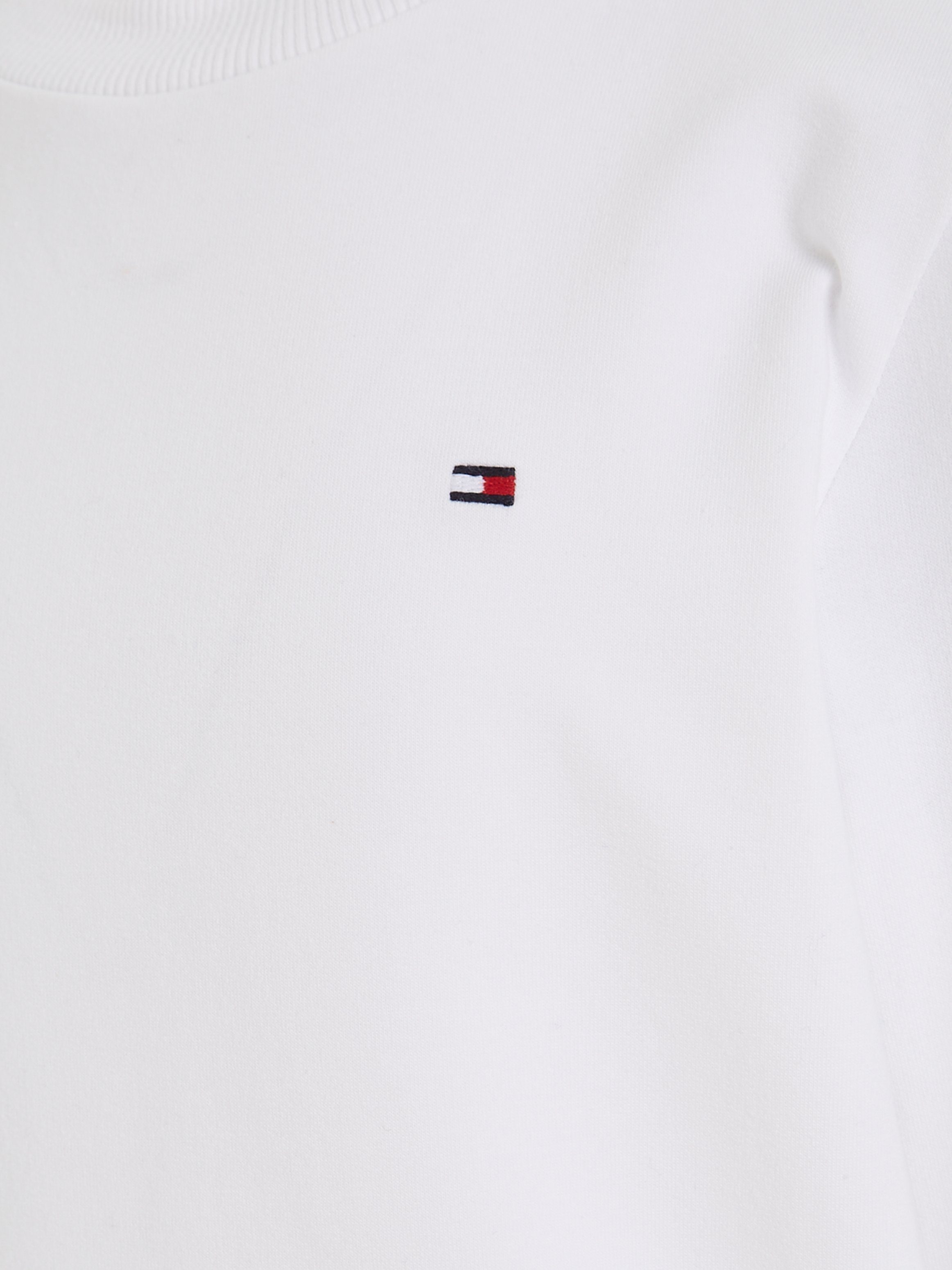 Tommy White Tommy Logo-Flag Sweatshirt SOLID SWEATSHIRT Hilfiger Hilfger mit