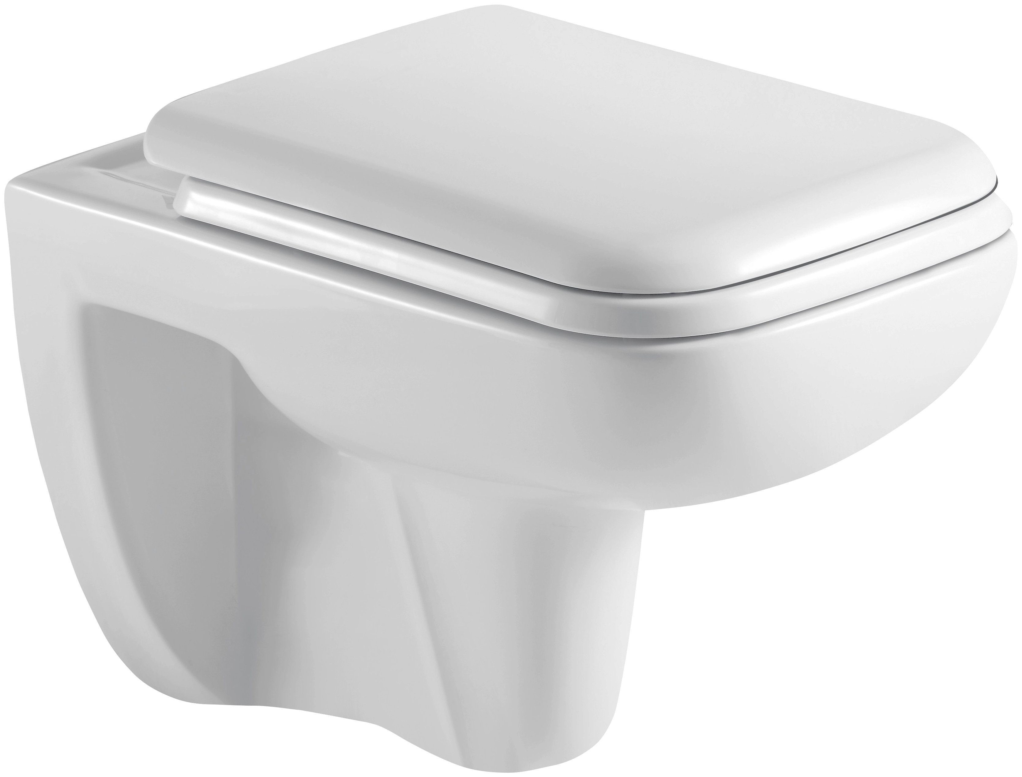 Sanotechnik Tiefspül-WC SIENA, wandhängend, inklusive Deckel mit Absenkautomatik