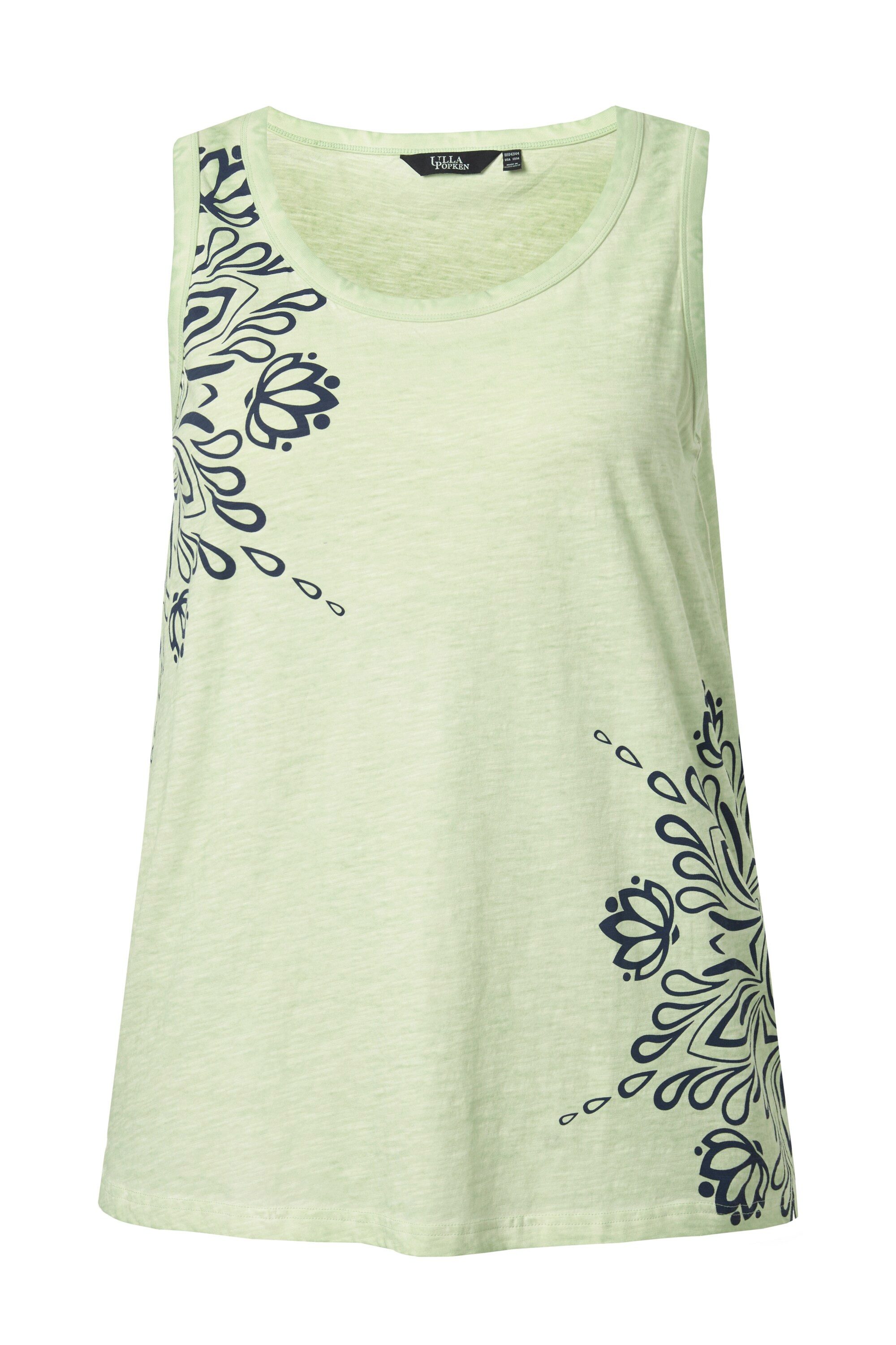 Ulla Popken Longtop Top Mandalas A-Linie Rundhals ärmellos