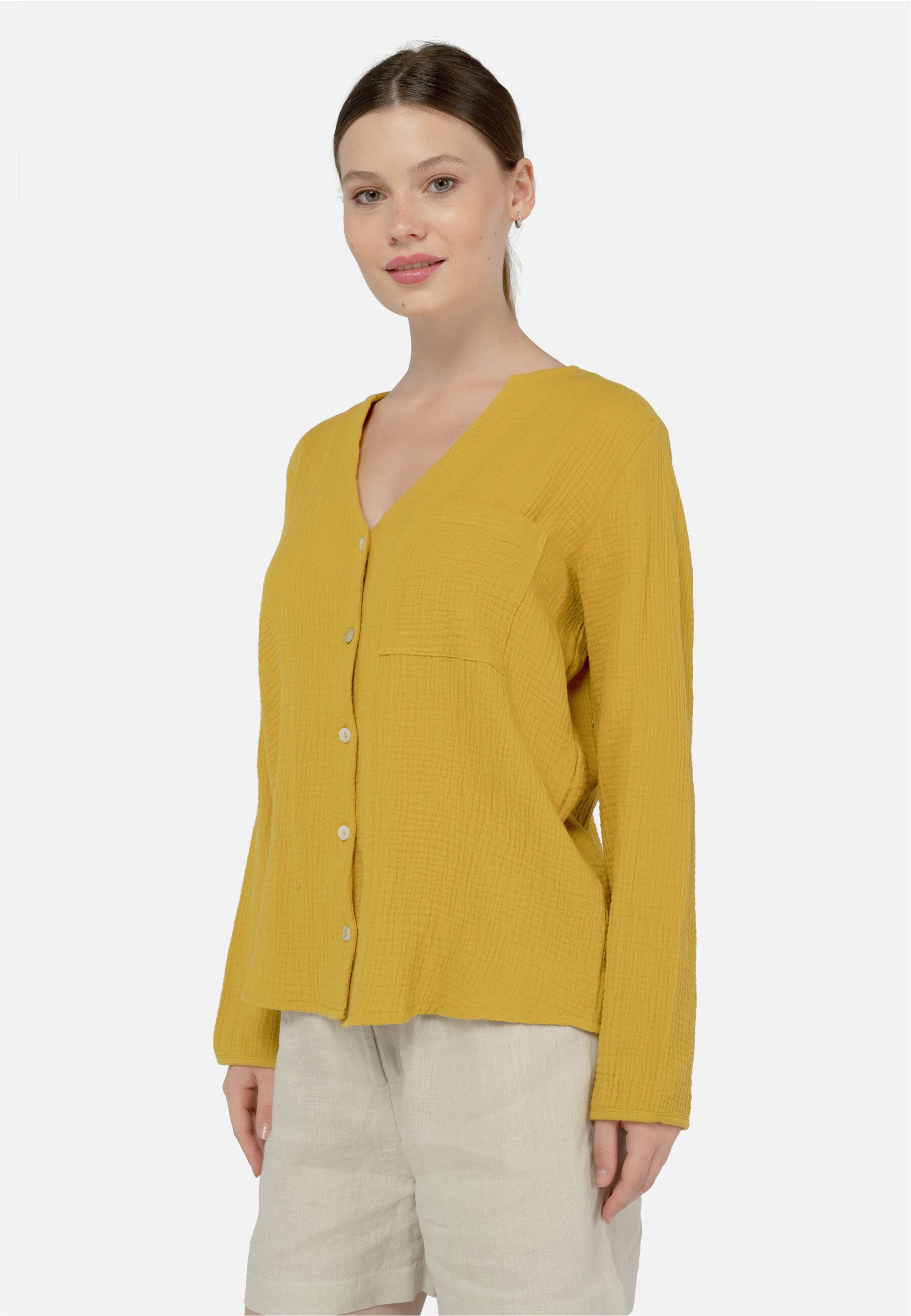 freshlions Klassische Bluse Bailey (1-tlg) mit stylischem V-Ausschnitt günstig online kaufen