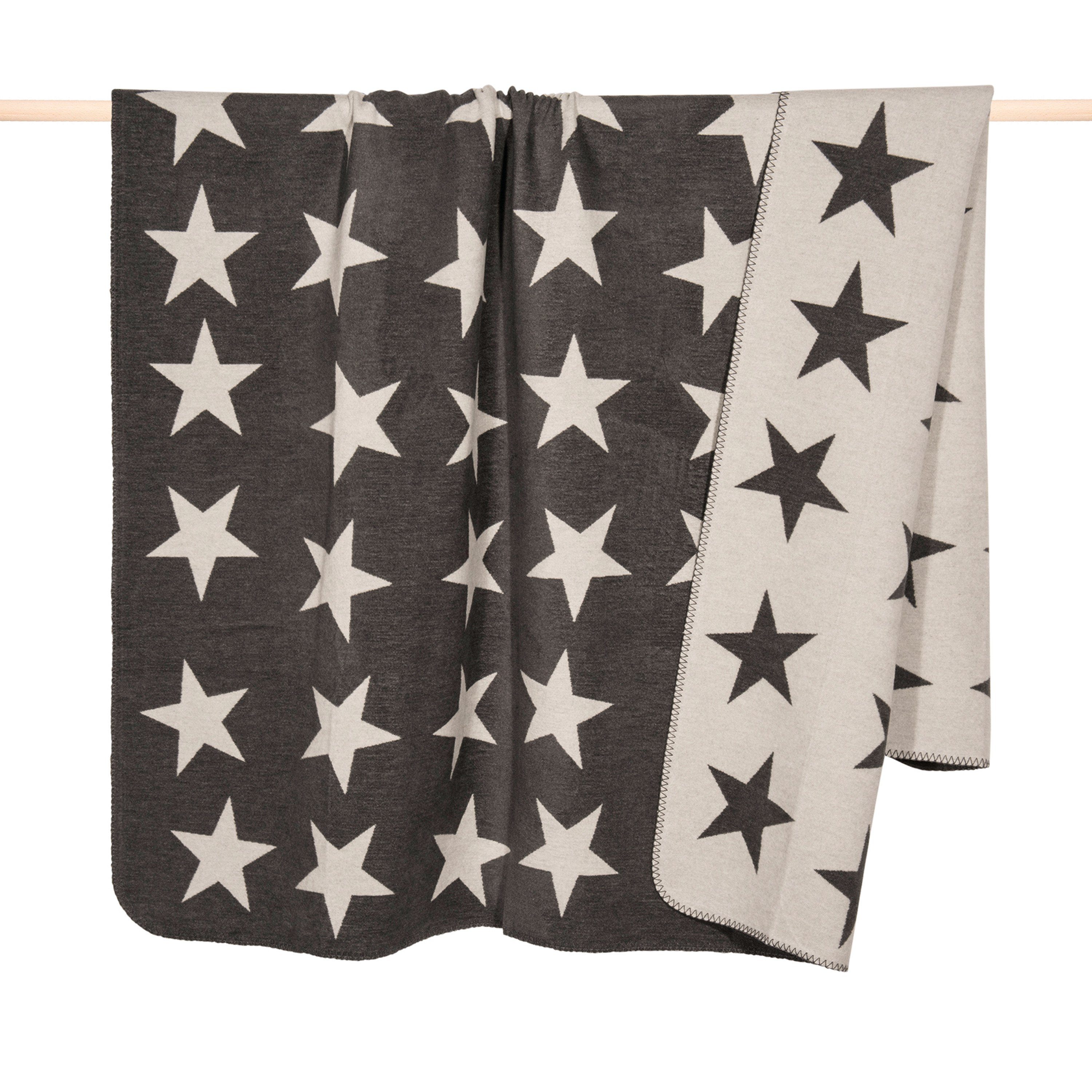 Wohndecke PAD Concept Plaid Starry, 150 x 200 cm, anthrazit, PAD, rechteckig | Wohndecken