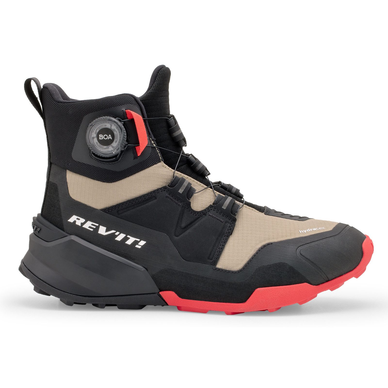 Revit Revit Undercut H2O Motorradschuhe Schwarz / Sand 44 Motorradstiefel (Packung, Antistatische und Öl- und Benzinfeste Sohle) motorradschuhe für herren