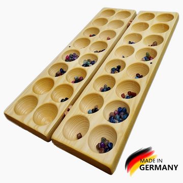 Madera Spielzeuge Spielesammlung, strategiespiel HUS mit 75 Halbedelsteinen, Deutsches Qualität Brettspiel
