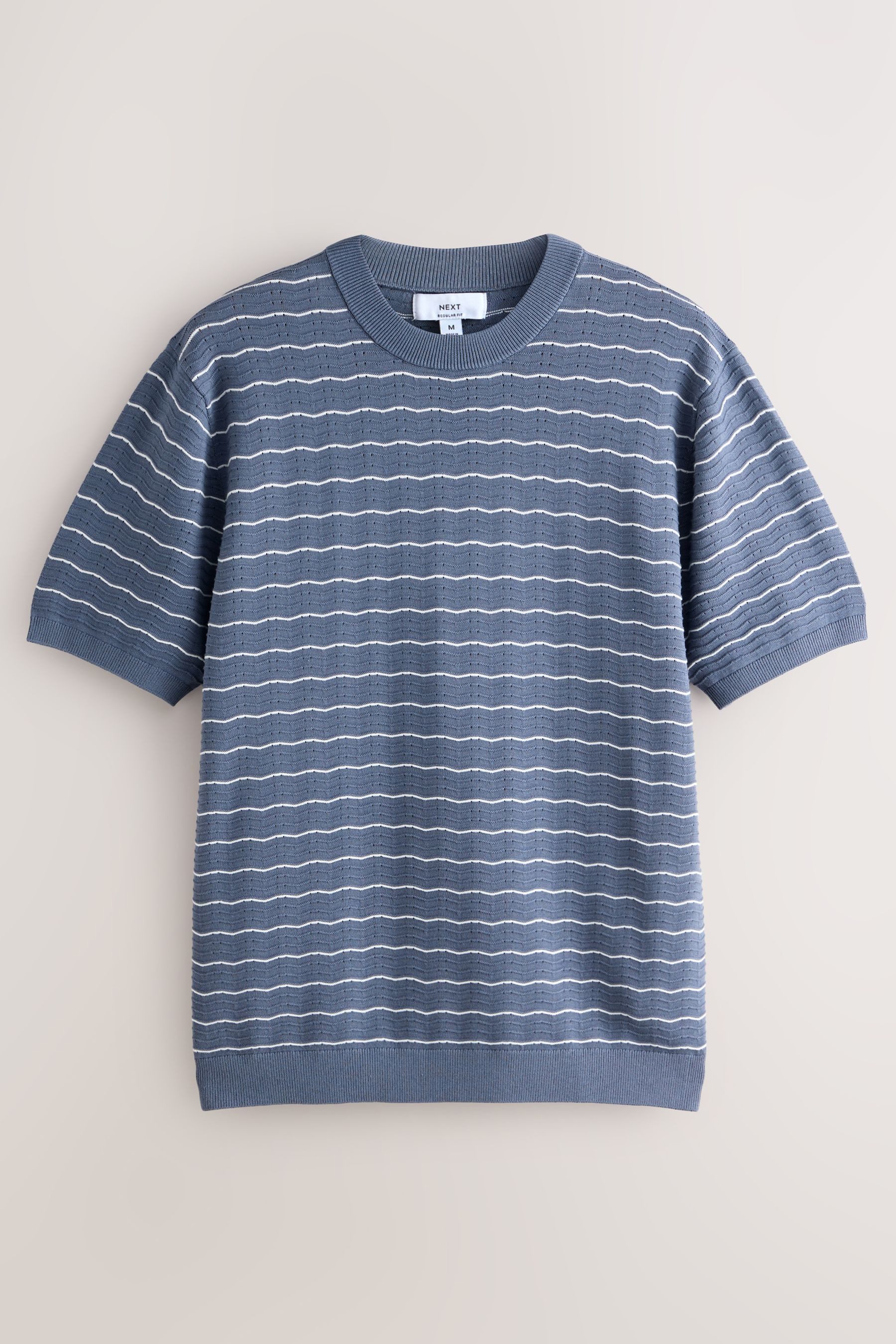 Next T-Shirt 2er-Set Strick-T-Shirt mit Waffelstruktur + Shorts (4-tlg)
