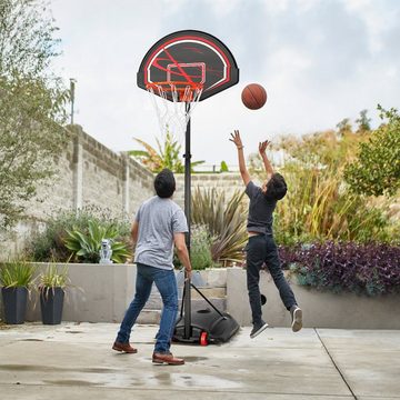 Yaheetech Basketballständer, Basketballkorb mit Rollen 217 bis 277 cm