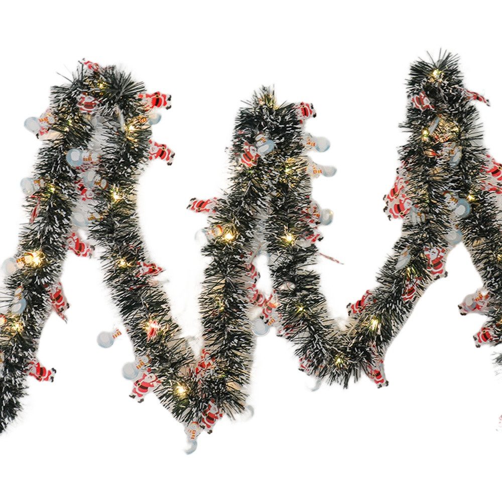 Coonoor Гірлянда декоративна 10M 100LED Girlande Weihnachten Beleuchtet Tannengirlande, Mit Lichterkette Weihnachtsdeko Girlande für Innen Außen