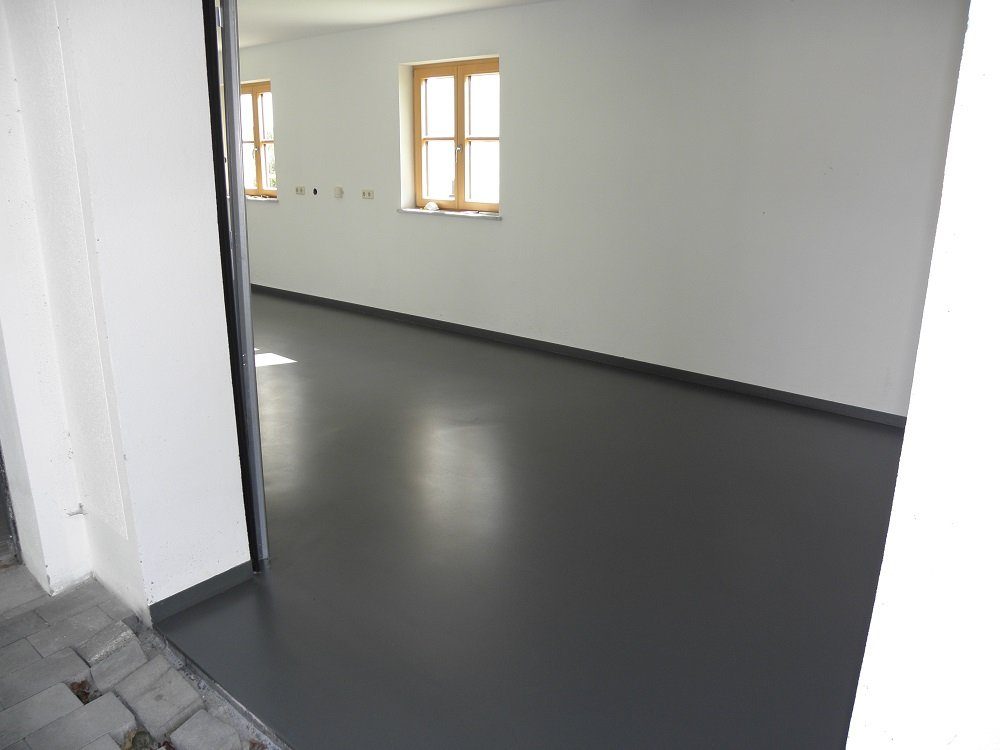 Samatec Harzfarbe Bodenbeschichtung BS98w inkl. VSK matt Garagenfarbe 2,5kg Bodenfarbe, weichmacherbeständig, lösemittelfrei, hochbelastbar, seidenmatt