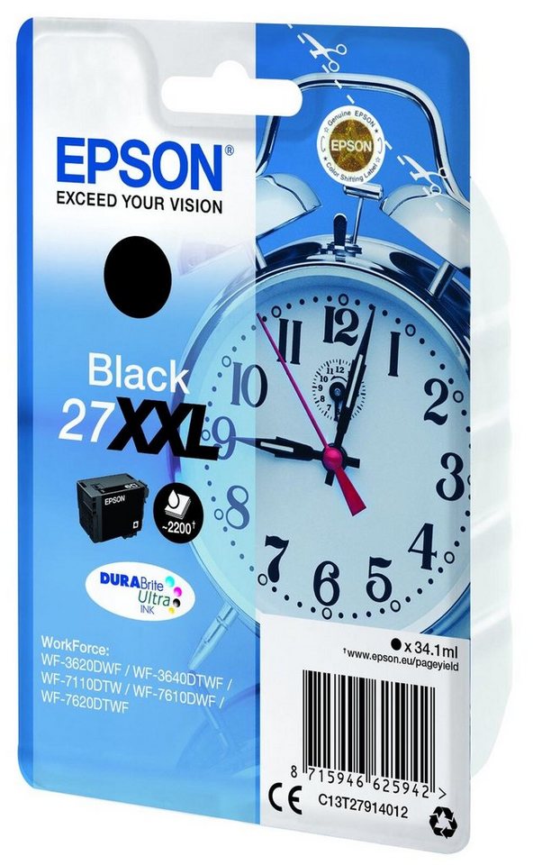 Thumbnail - Epson Epson 27XXL Wecker Druckerpatrone schwarz Tintenpatrone