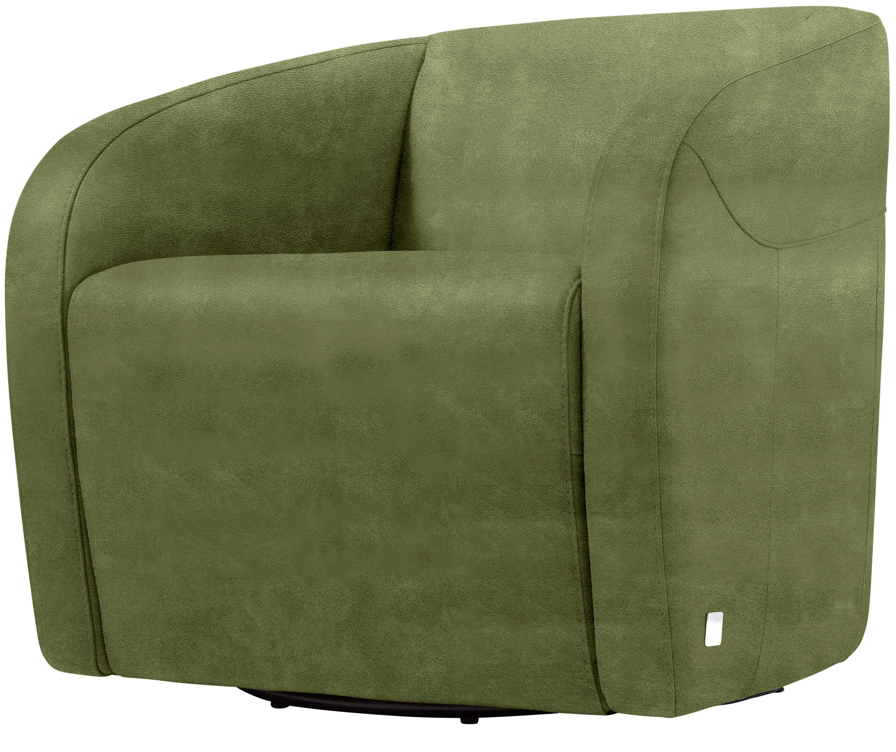 Egoitaliano Sessel Charlottaas Clubsessel, Designsessel, modern und zeitlos, bequem, drehbar, kompakte Stellmaße, Solitärsessel