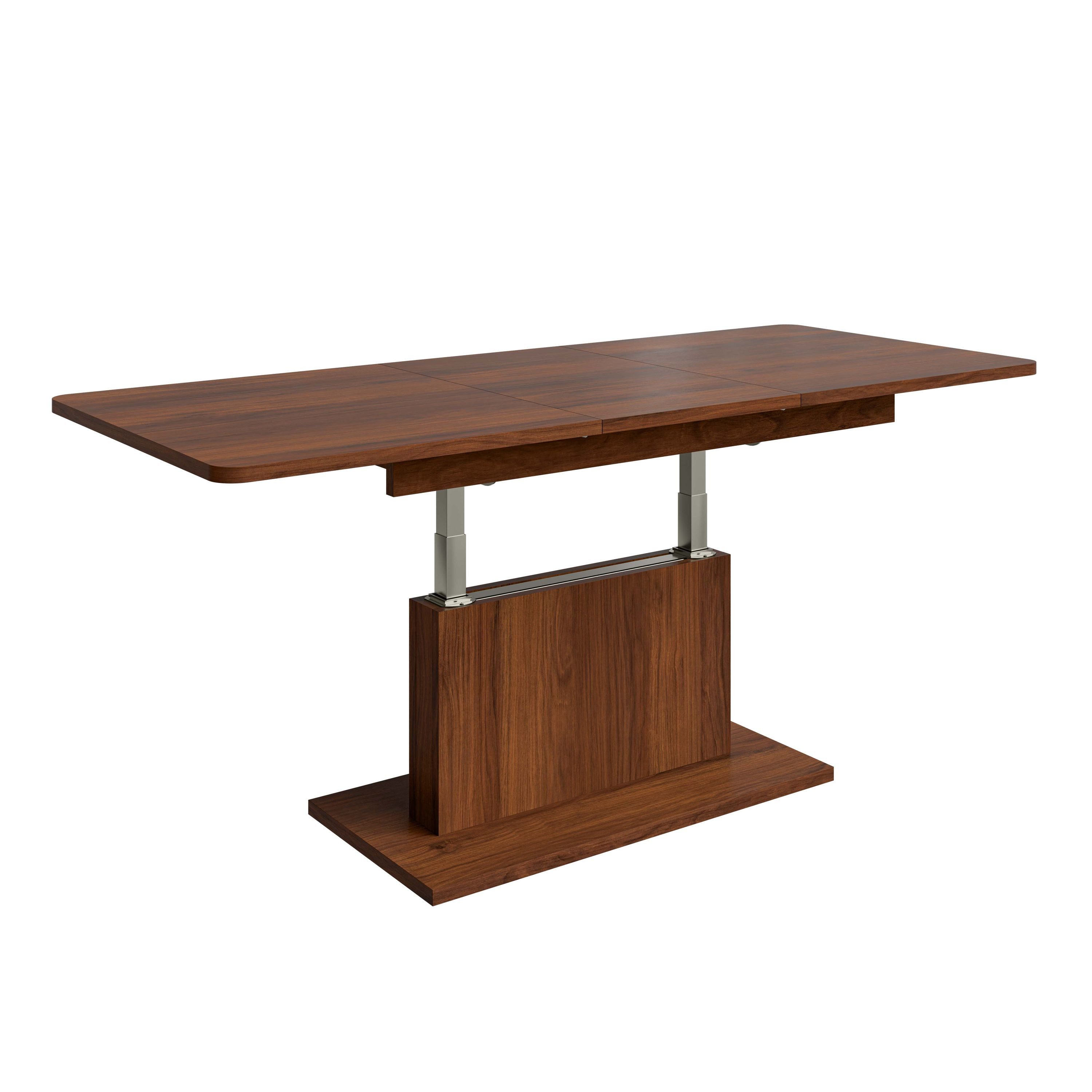 designimpex Couchtisch DC-1 Tisch Nussbaum höhenverstellbar günstig online kaufen