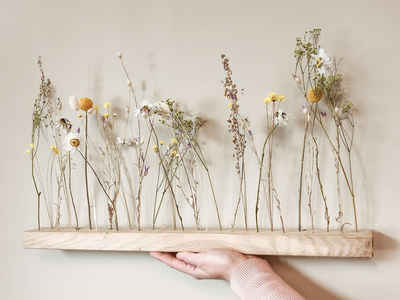 Trockenblume Flowerbar Sommerwiese, mit Wandhalterung, FlowerBar by Trockenblumen-Manufaktur