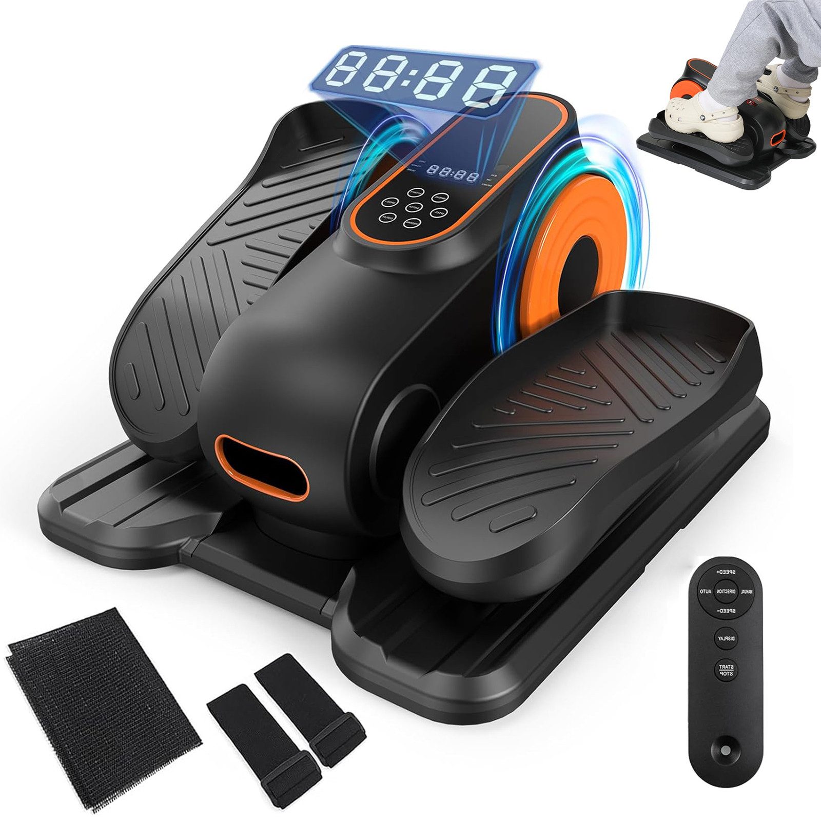 AKKEE Ellipsentrainer Mini Ellipsentrainer für zu Hause, Crosstrainer, Heimtrainer, Untertisch rosstrainer, Beintrainer