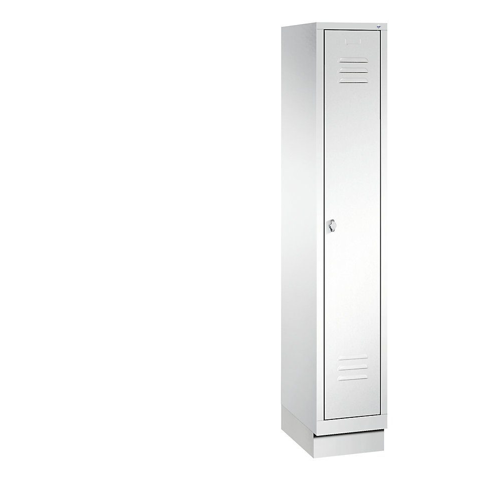 C+P Garderobenschrank Breite: 320 mm x Tiefe: 500 mm x Höhe: 1800 mm verkehrsweiß