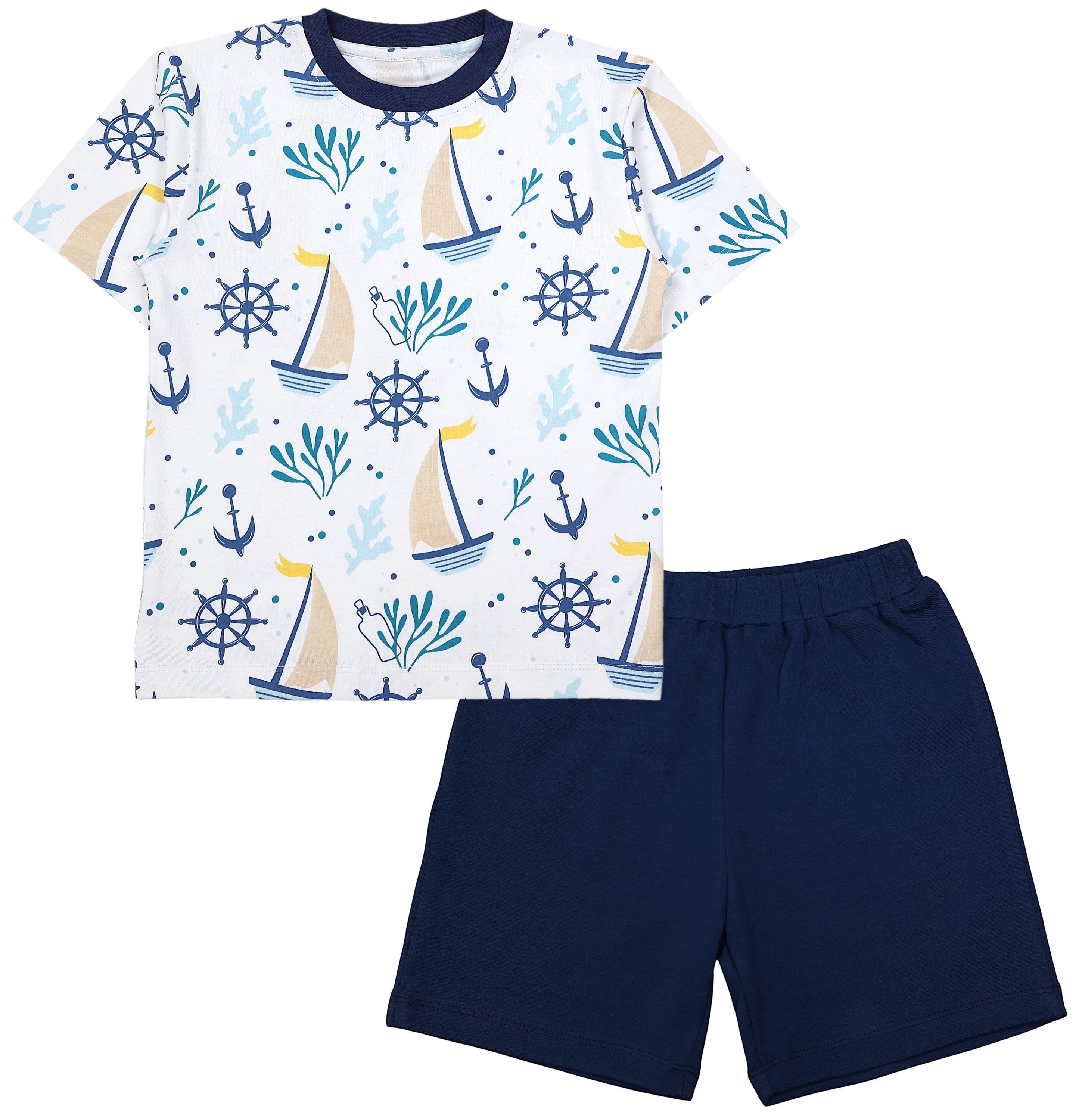 TupTam Schlafanzug Kinder Jungen Pyjama Schlafanzug Set Kurzarm 2-teilig Sommer