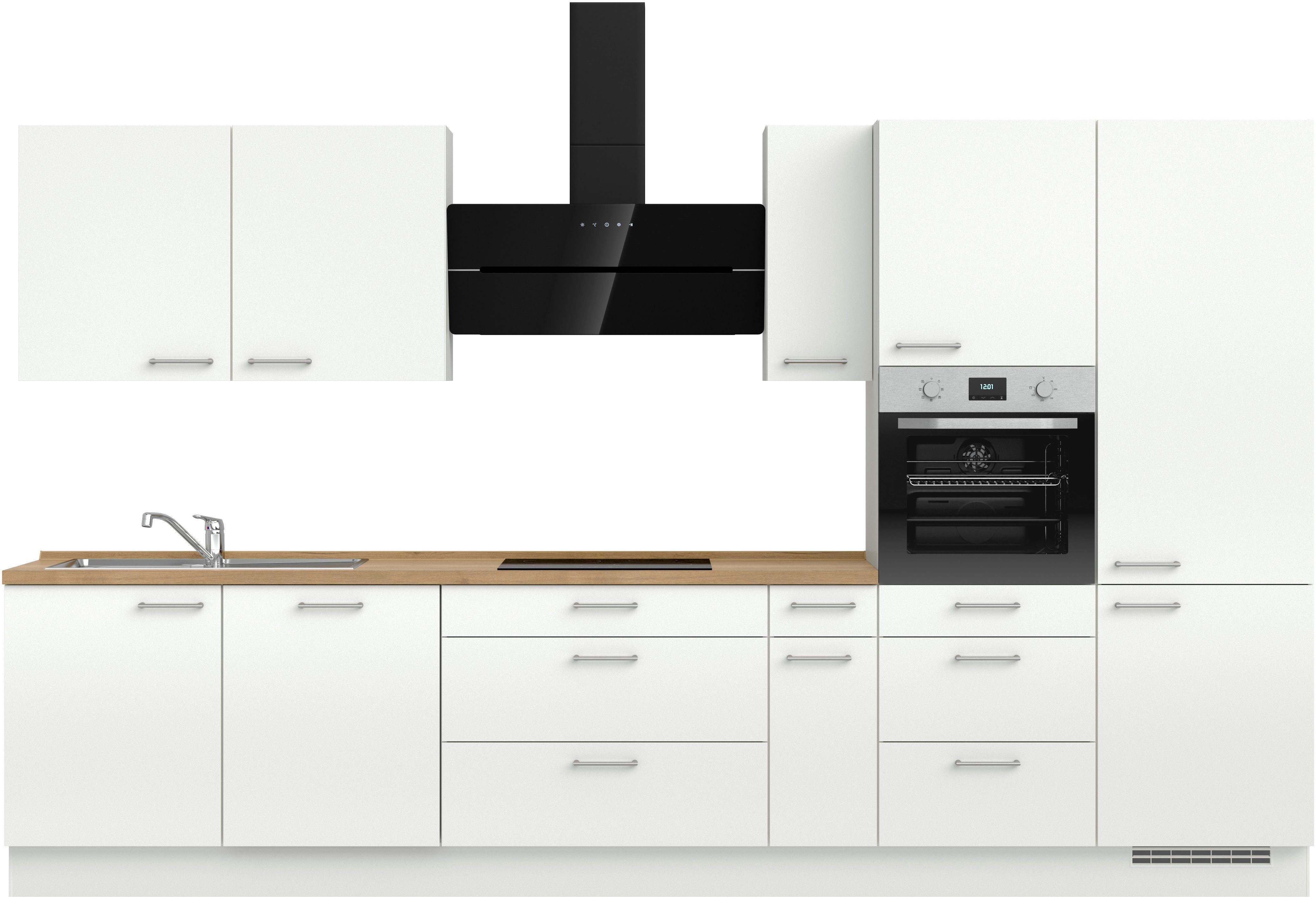 nobilia® Кухниzeile "Laser II", Ausrichtung wählbar, Breite 360 cm, vormontiert, wahlw. mit unterschiedlichen E-Geräten-Sets