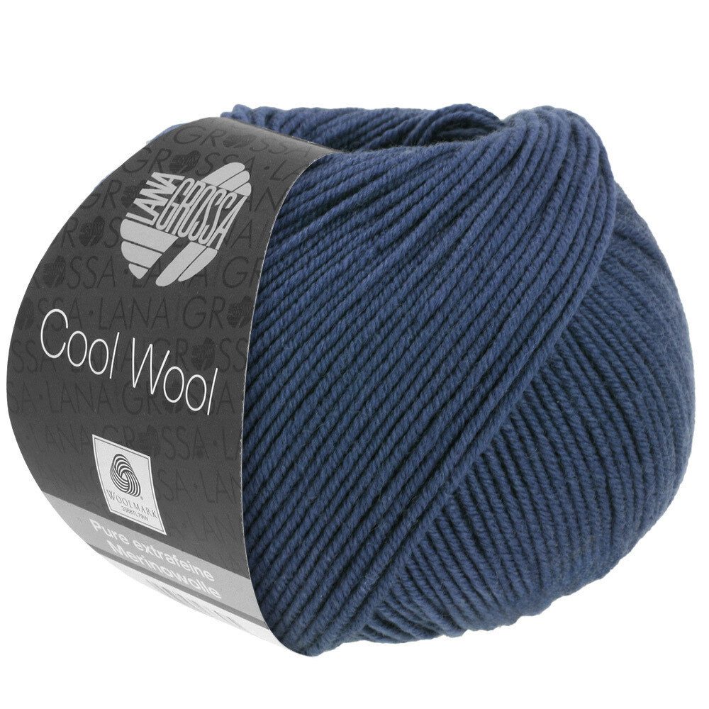 LANA GROSSA COOL WOOL pflegeleichtes Strickgarn extrafeine Merinowolle Häkelwolle, 160 m (Strickgarn aus extrafeiner Merinowolle, kuschelig weich und pflegeleicht), 50 g