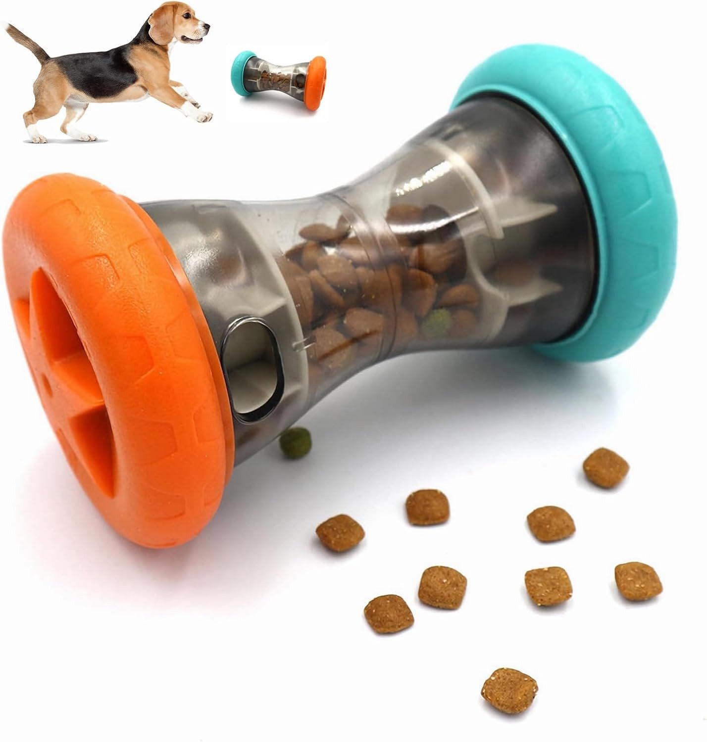 Futterball Hundespielzeug zur Förderung der Intelligenz, Rollender Feeder Spender
