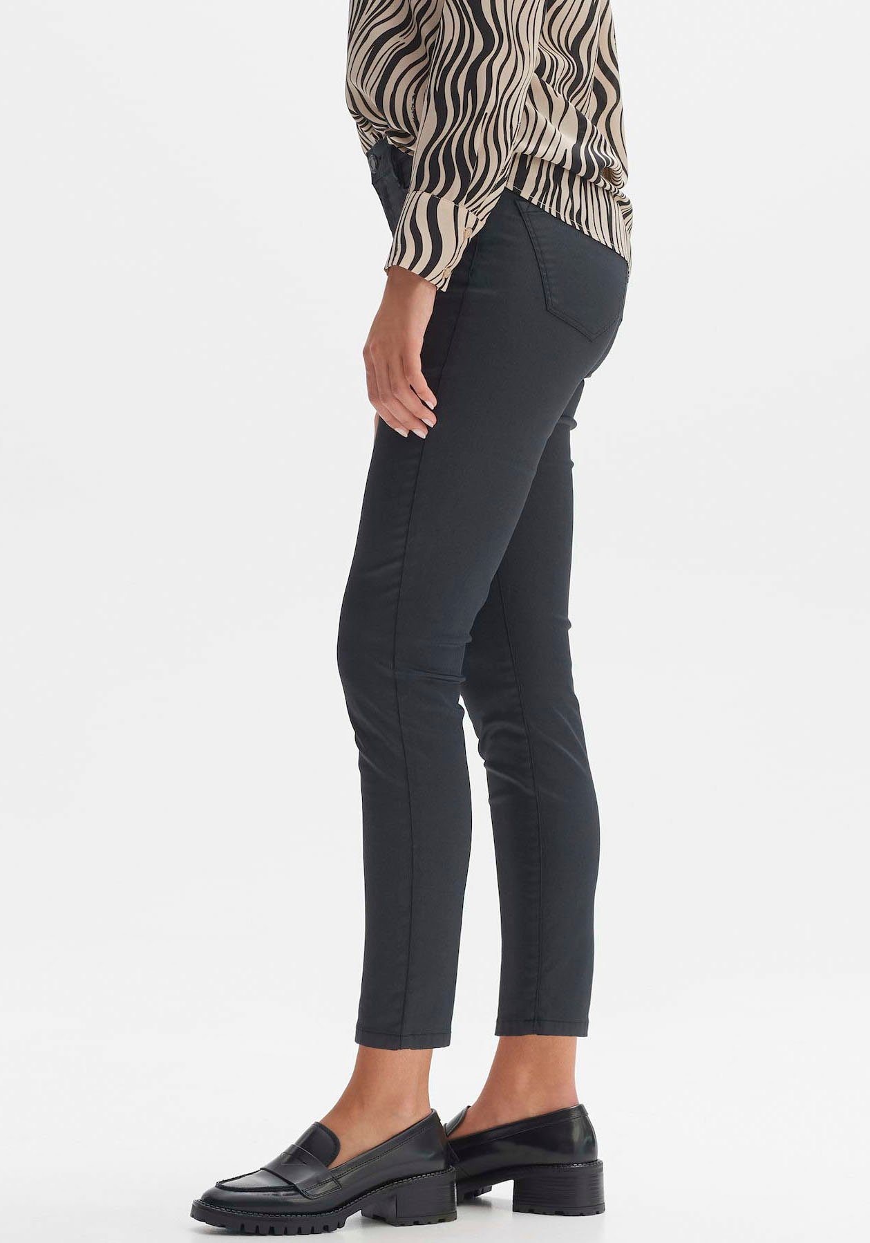 OPUS Slim-fit-Jeans in Knöchellänge schwarz
