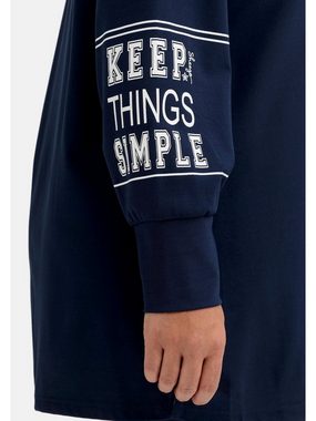 Sheego Sweatshirt Große Größen aus Funktionsmaterial, mit Ärmeldruck