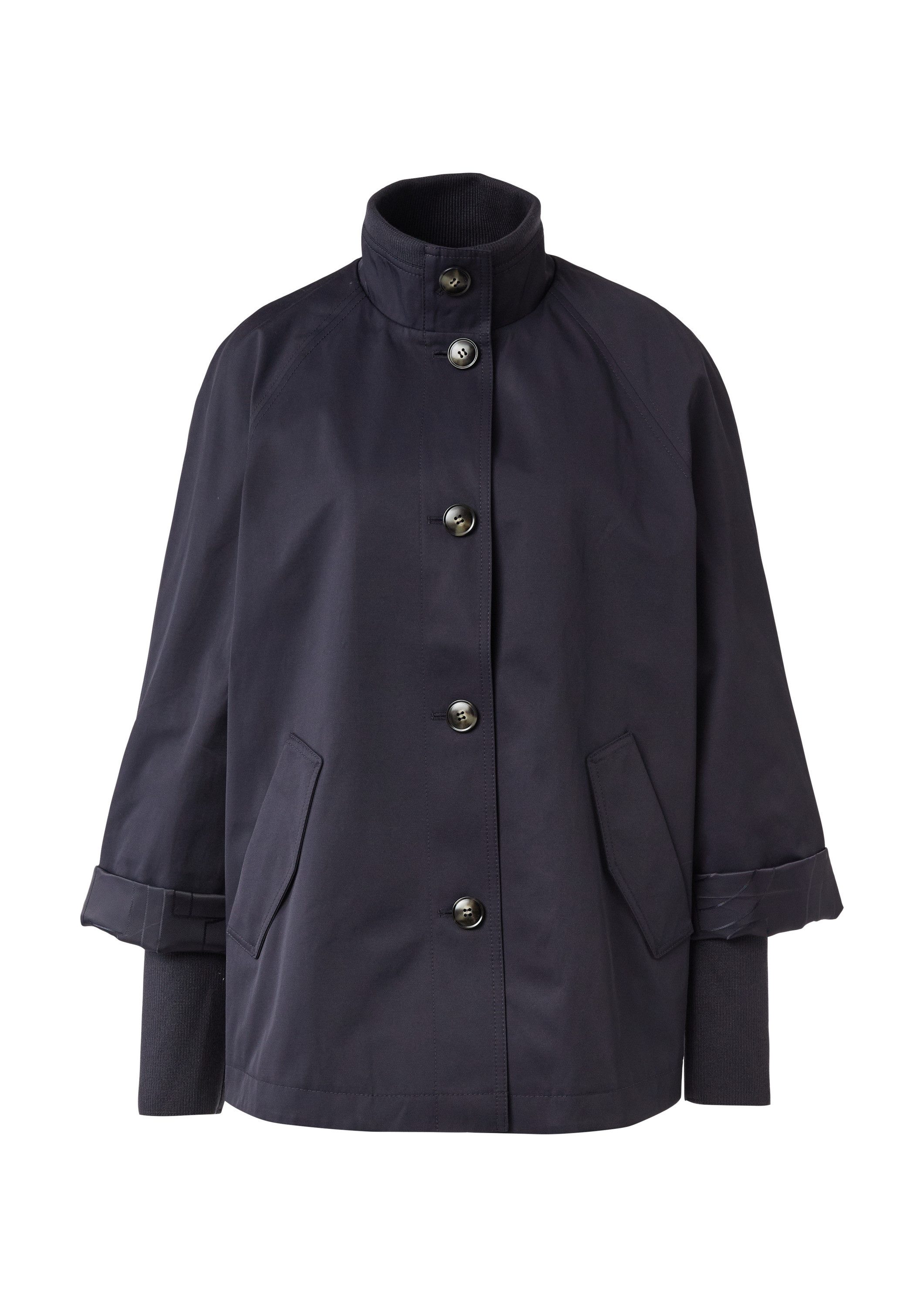 comma Funktionsjacke Outdoor-Jacke Cape-Jacke mit Stehkragen und Rippbündchen – Bild 2 von 5