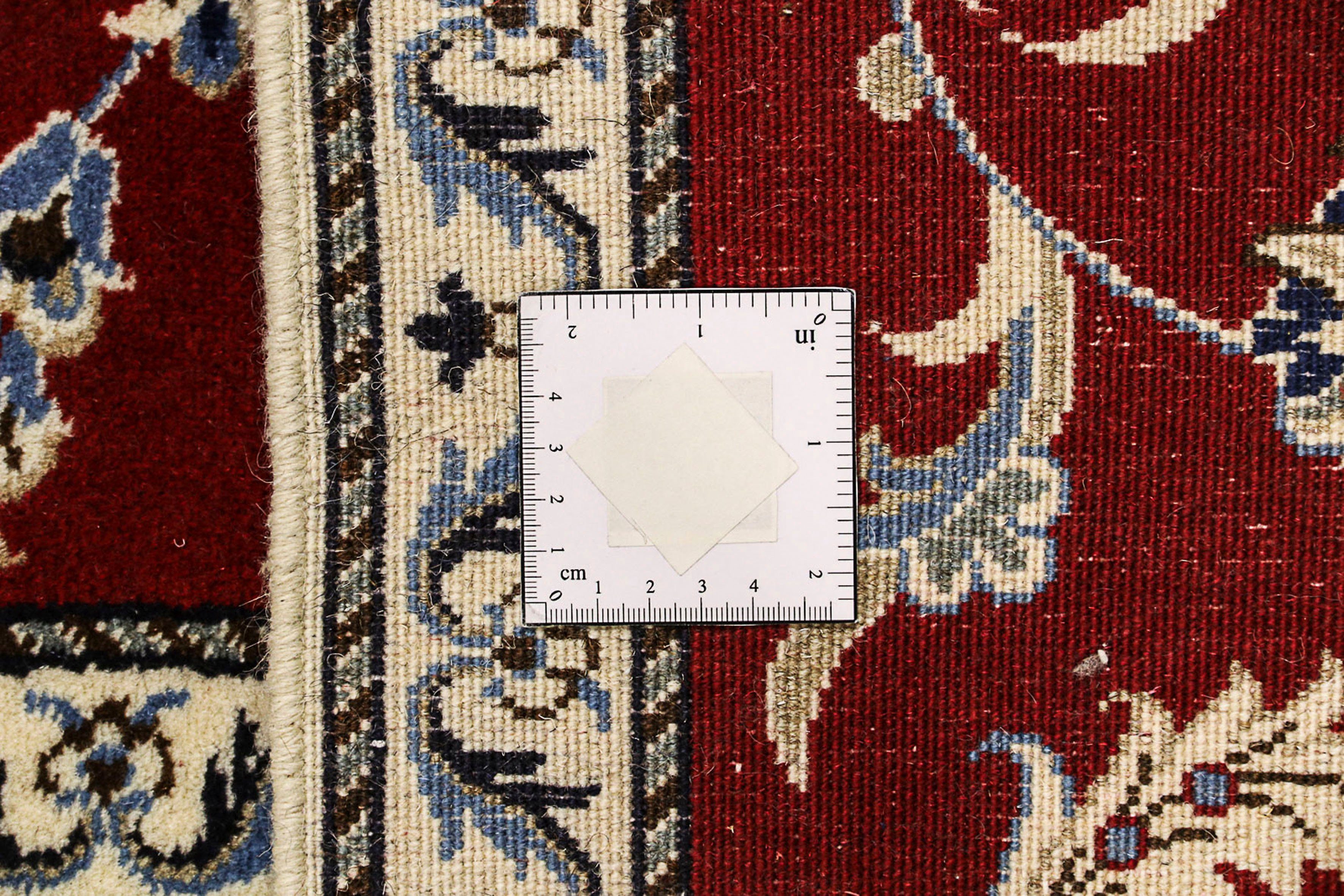 Orientteppich Perser - dunkelrot, Zertifikat - Nain Handgeknüpft, Wohnzimmer, mit 80 cm 12 rechteckig, morgenland, Höhe: x 197 Einzelstück mm, 