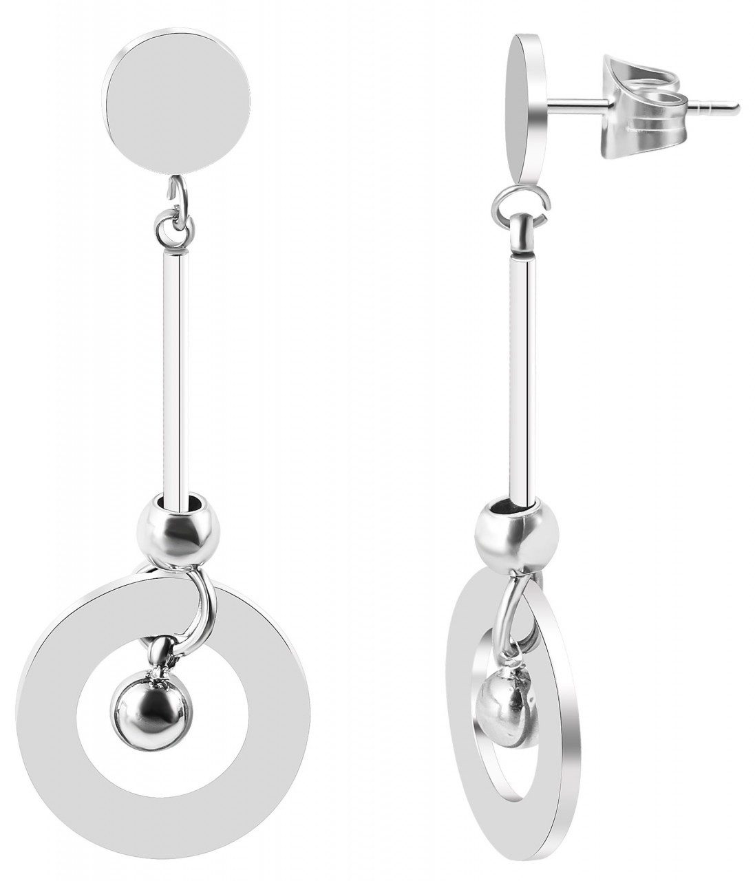 Adelia´s Paar Ohrhänger Damen Ohrstecker aus poliertem Edelstahl günstig online kaufen