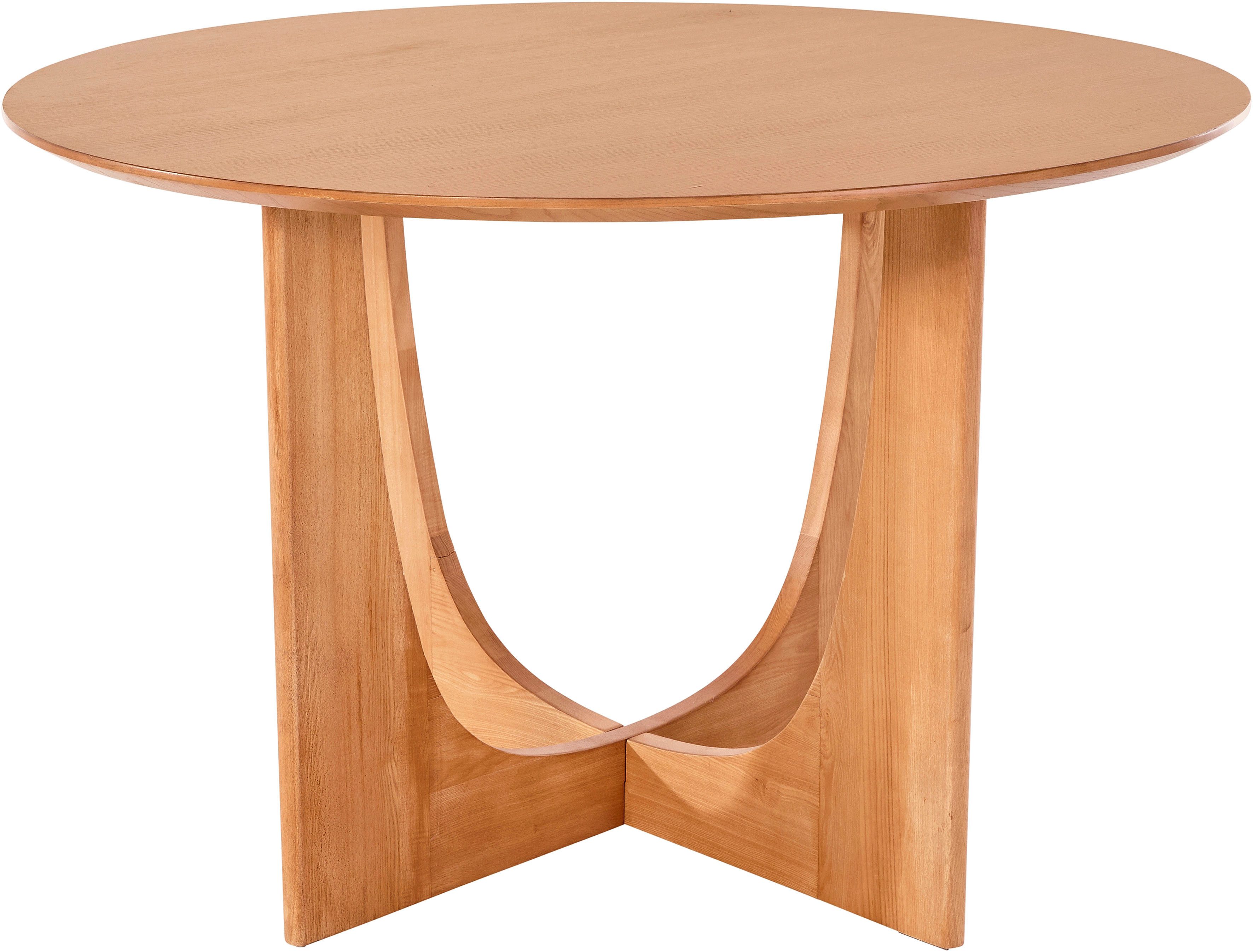 LeGer Home by Lena Gercke Esstisch Zirella, massives Eschenholz, markantes Kreuzfuß-Design, Breite 120 cm