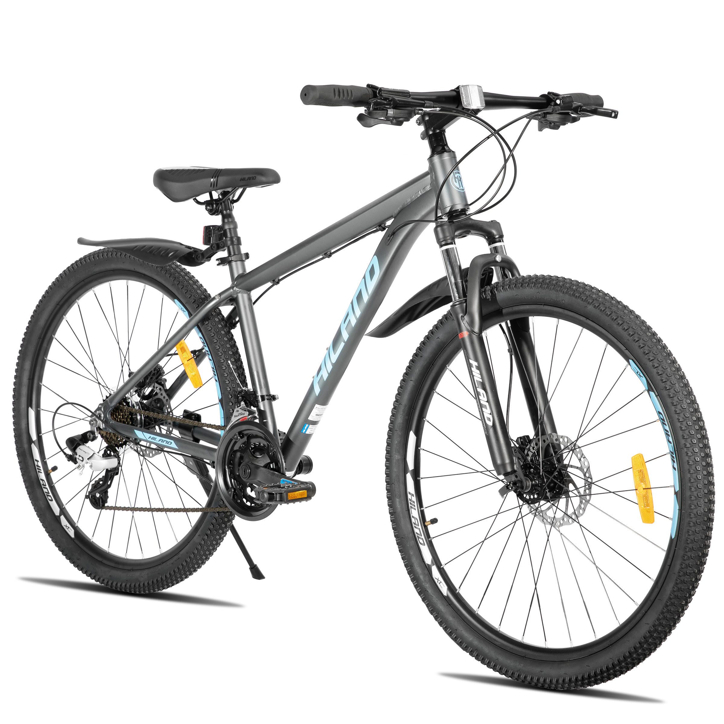 HILAND Mountainbike 27,5 Zoll Offroad‑MTB hydraul. Scheibenbremsen 24‑Gang‑Alu für Trails, 24 Gang, 24 Gänge, leichter Aluminiumrahmen, hydraulische Scheibenbremsen