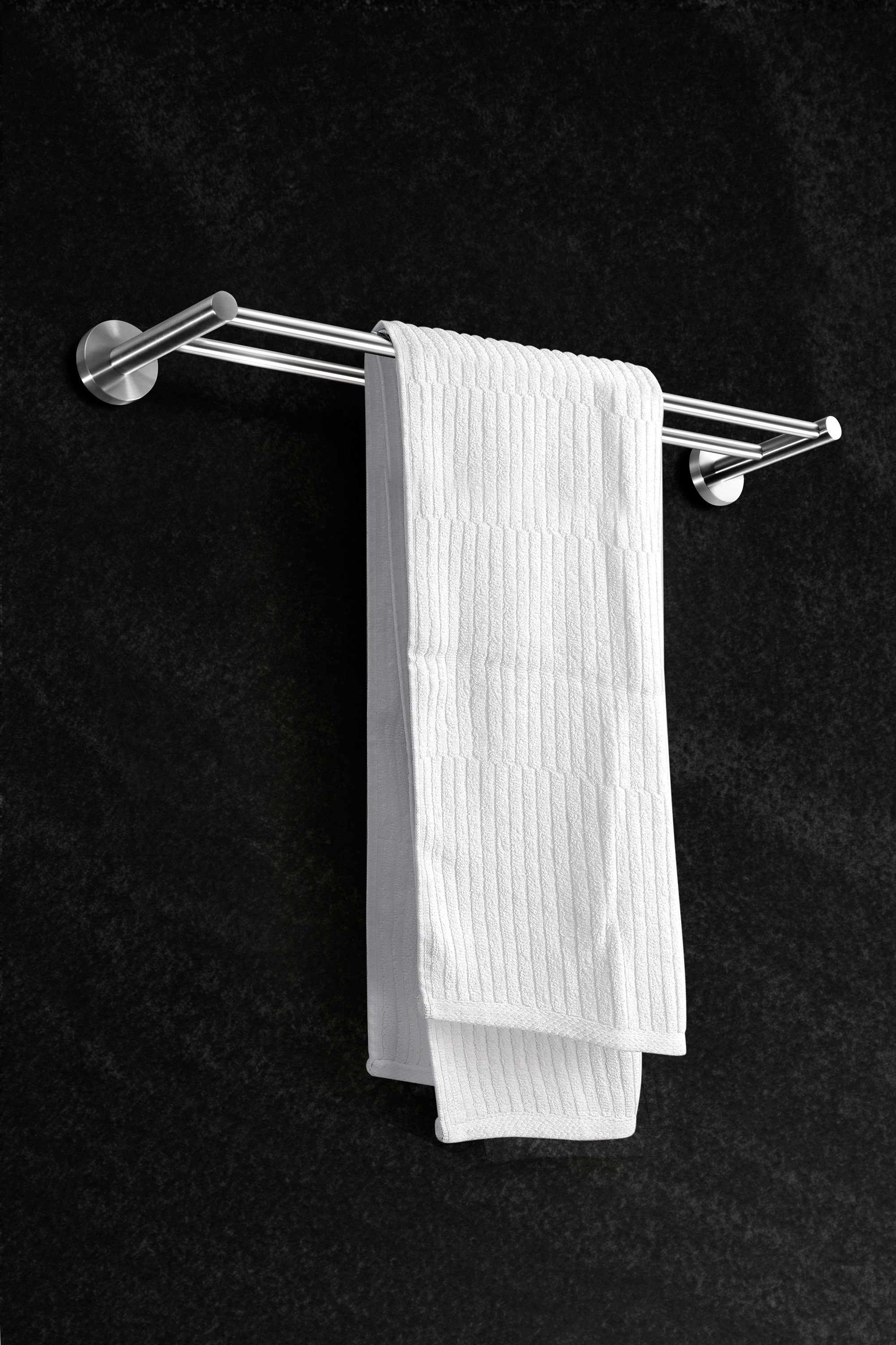 Handtuchhalter Ambrosya Edelstahl Bad Doppelhandtuchhalter Handtuchstange - Badetuchhalter Selbstmontage einfache aus Wand,