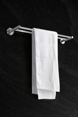 Ambrosya Doppelhandtuchhalter Handtuchhalter aus Edelstahl - Badetuchhalter Handtuchstange Bad Wand, einfache Selbstmontage