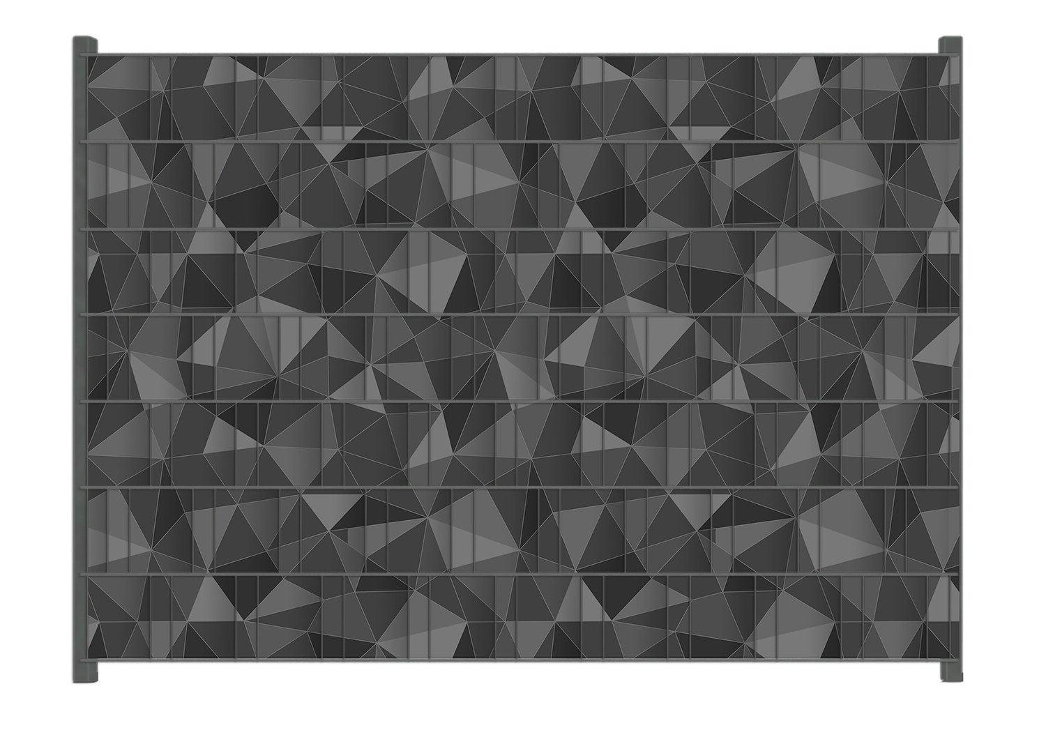 Wallario Sichtschutzstreifen Geometrisches Schattenmuster, für Stabmattenzäune geeignet