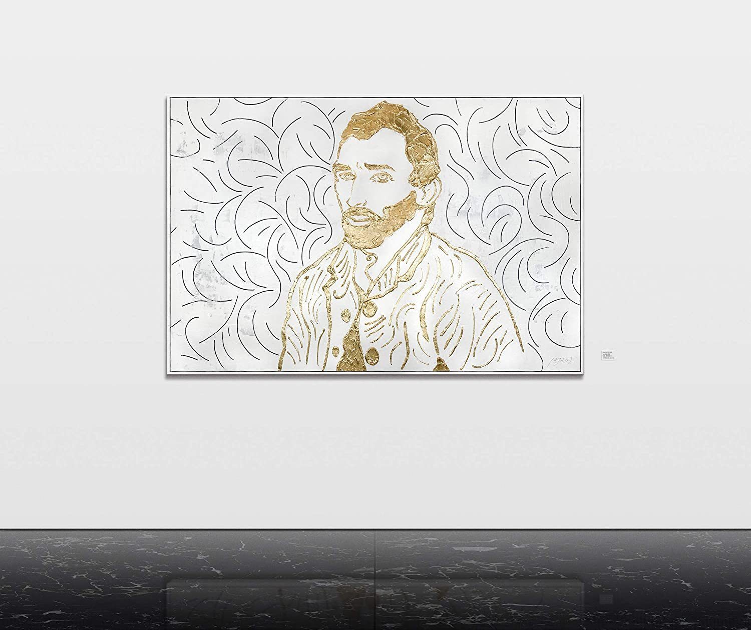 Bild Vincent Rahmen van Leinwand Van Gold Gemälde mit Gogh, Gogh Menschen, Handgemalt YS-Art