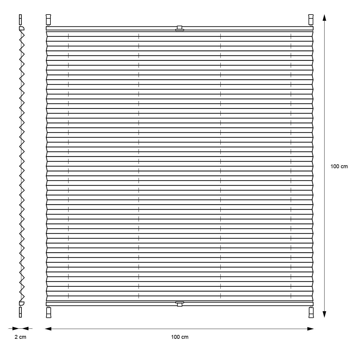 Befestigungsmaterial, EasyFix Plissee Bohren Klemmfix ECD mit ohne dunkelgrau, Klemmfix, 100x100cm Dunkelgrau inkl. 100x100 cm, Germany, Klemmträger