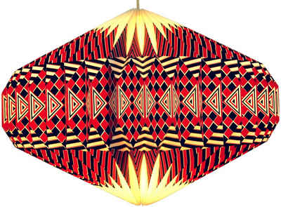 Guru-Shop Deckenleuchten »Origami Design Papier Lampenschirm - Modell Ufo..«
