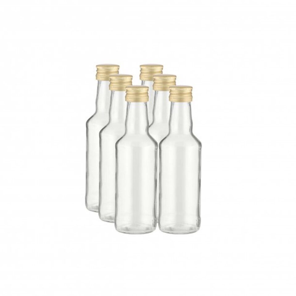 axentia Vorratsglas Glasflasche, ca. 200 ml, 6 Stück, (1-tlg)