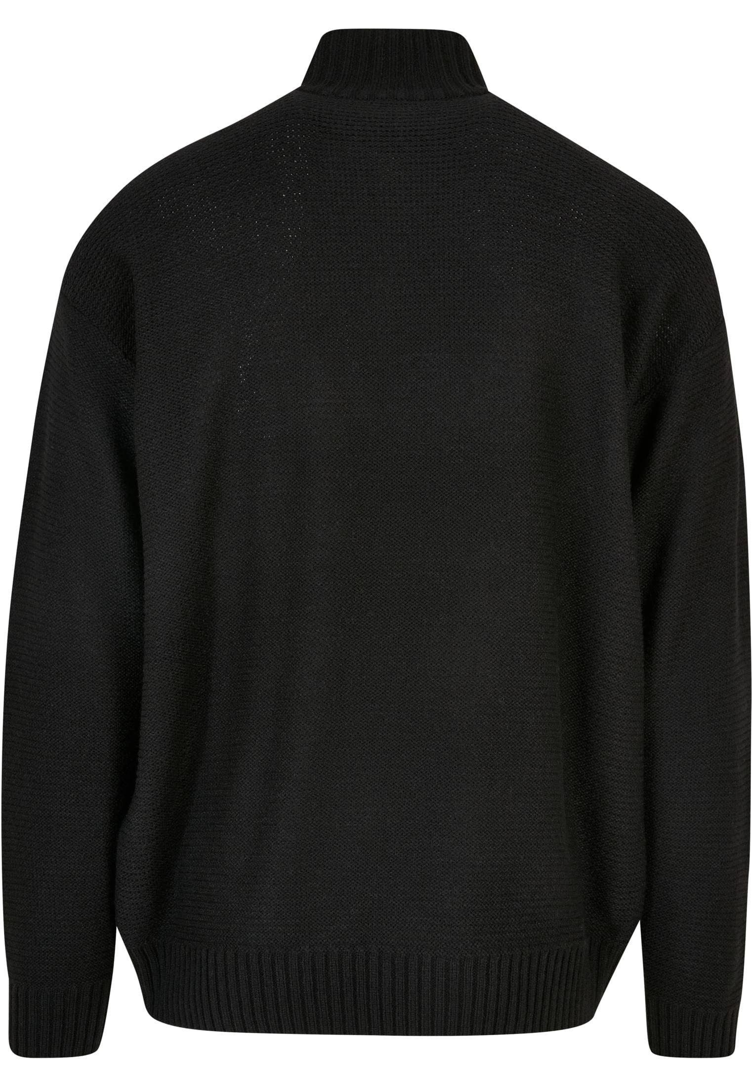 Sweatshirt black CLASSICS Herren Troyer Knit (1-tlg) URBAN