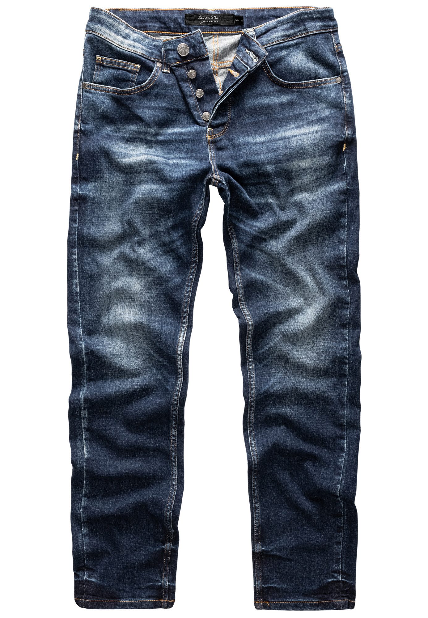 Amaci&Sons Straight-Jeans KANSAS Regular Fit Destroyed günstig online kaufen