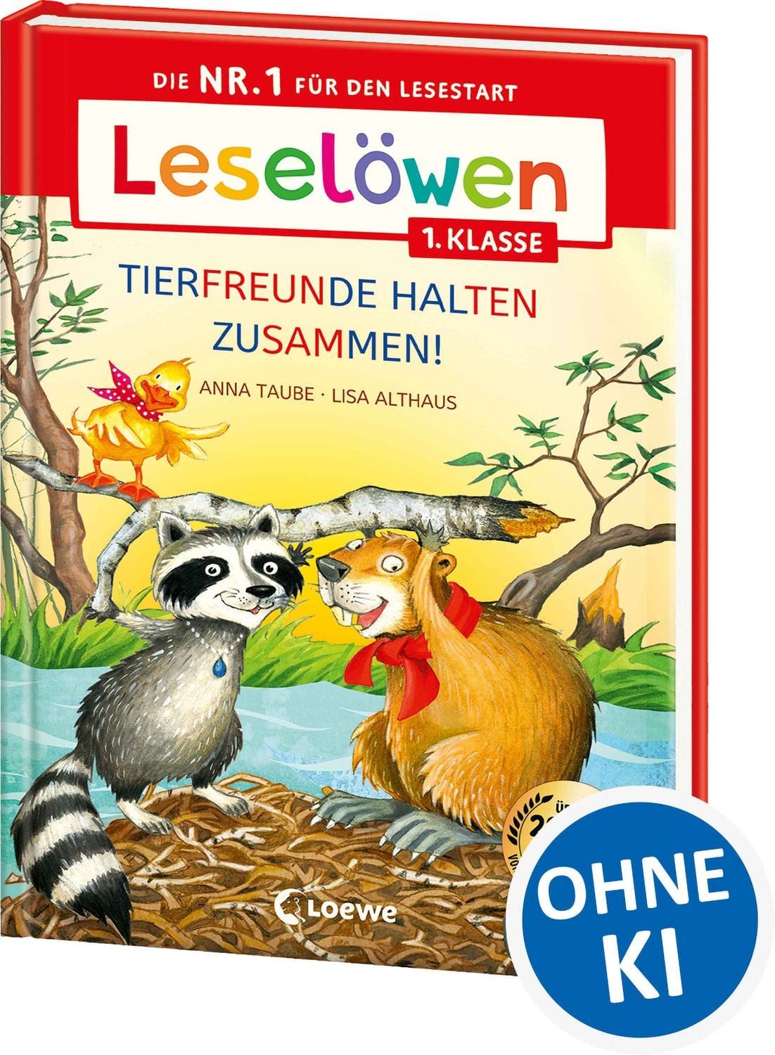 Leselöwen 1. Klasse - Tierfreunde halten zusammen! / Anna Taube, Erstlesebuch für Kinder ab 6 Jahre - Mit Großbuchstaben für Leseanfänger
