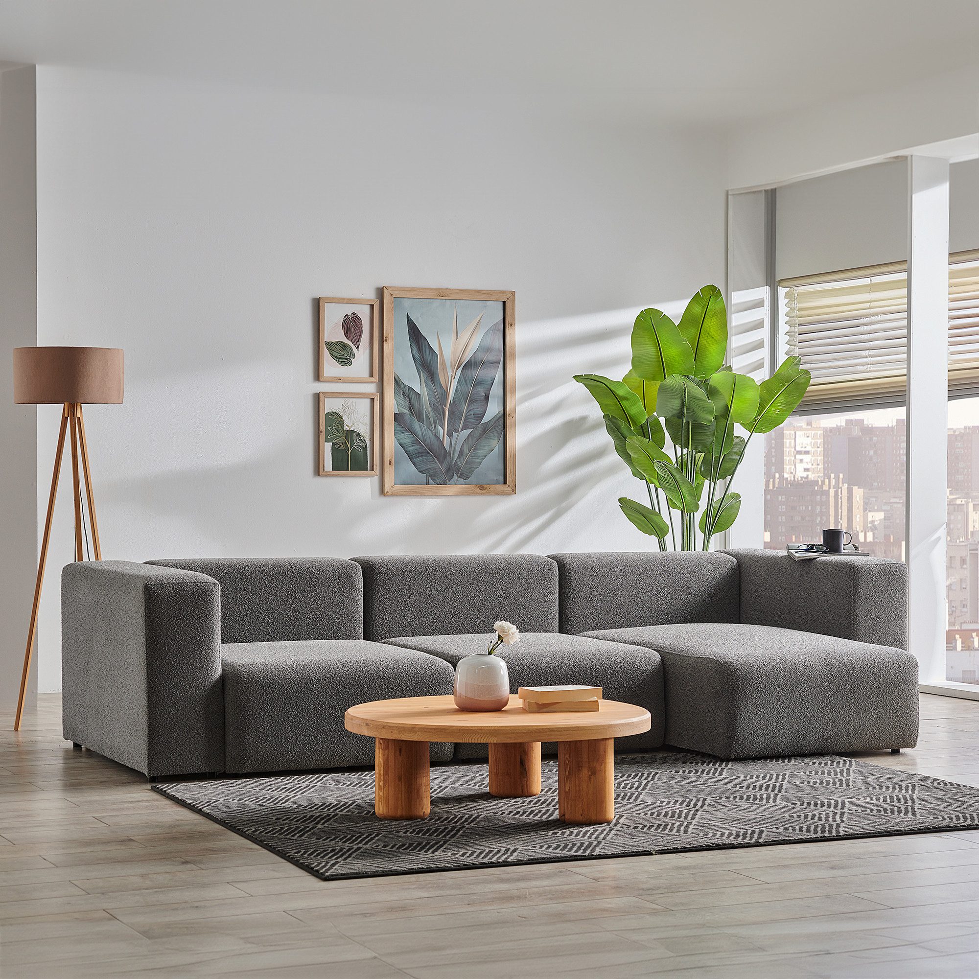 en.casa Sofa, 3 Teile, »Suldal« 3-Sitzer günstig online kaufen