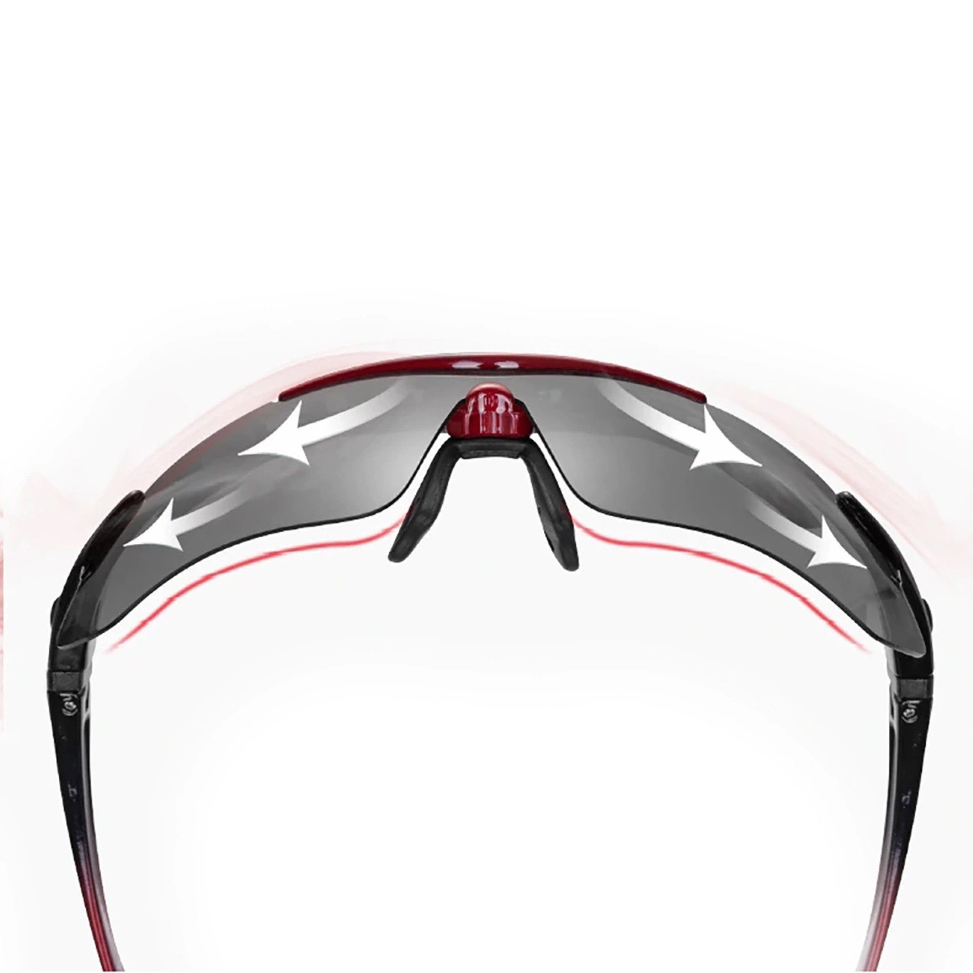 ROCKBROS Fahrradbrille Polarisierende Fahrradbrille mit UV-400-Filter mit schwarzem Etui
