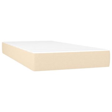 vidaXL Bett Boxspringbett mit Matratze Creme 80x200 cm Stoff