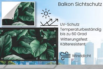 MuchoWow Balkonsichtschutz Dschungel - Blätter - Tropisch - Pflanzen - Natur (1-St) Balkonbanner, Sichtschutz für den Balkon, Robustes und wetterfest