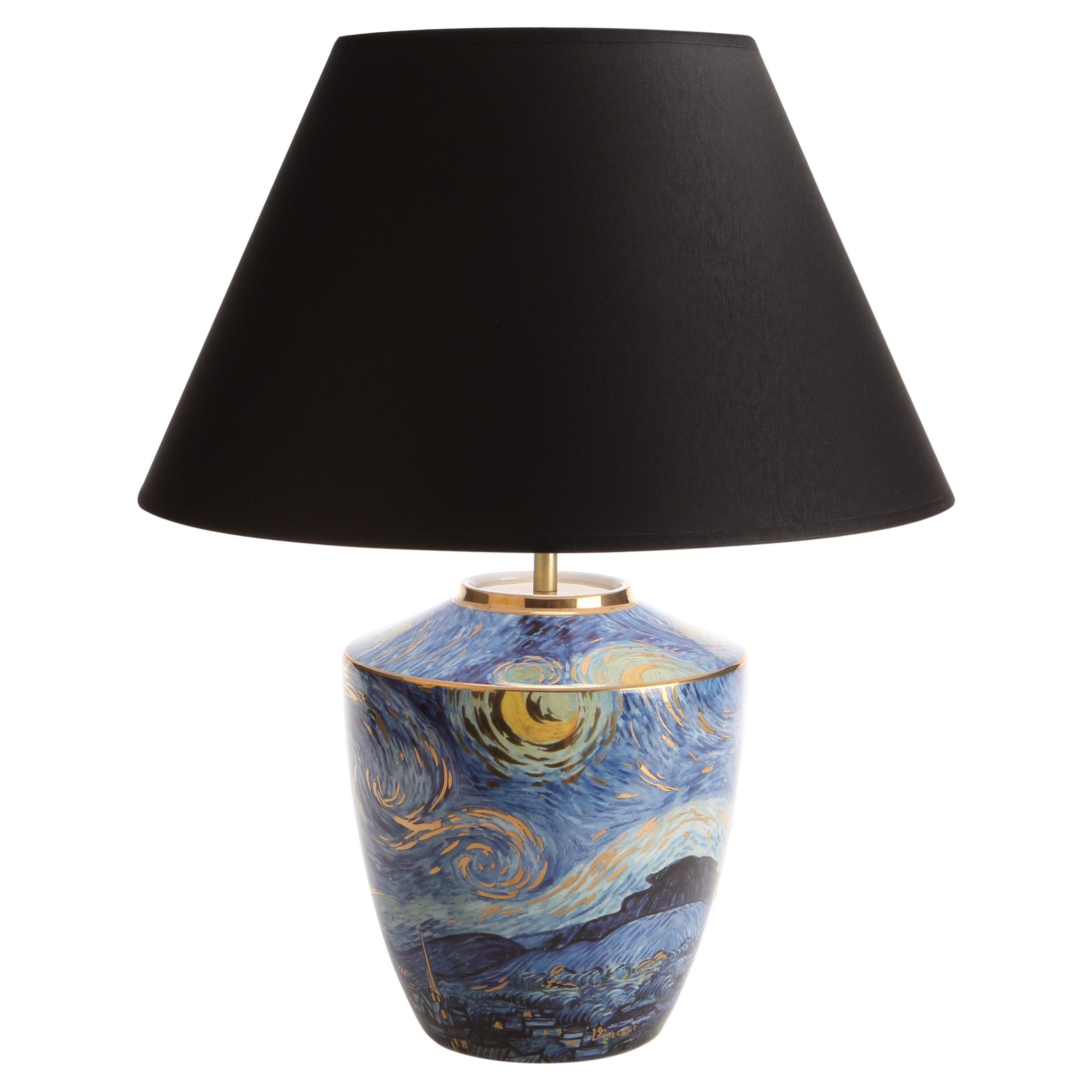 Goebel Lampenschirm Goebel Vincent van Gogh - Sternennacht (schwarz) Tischlampe