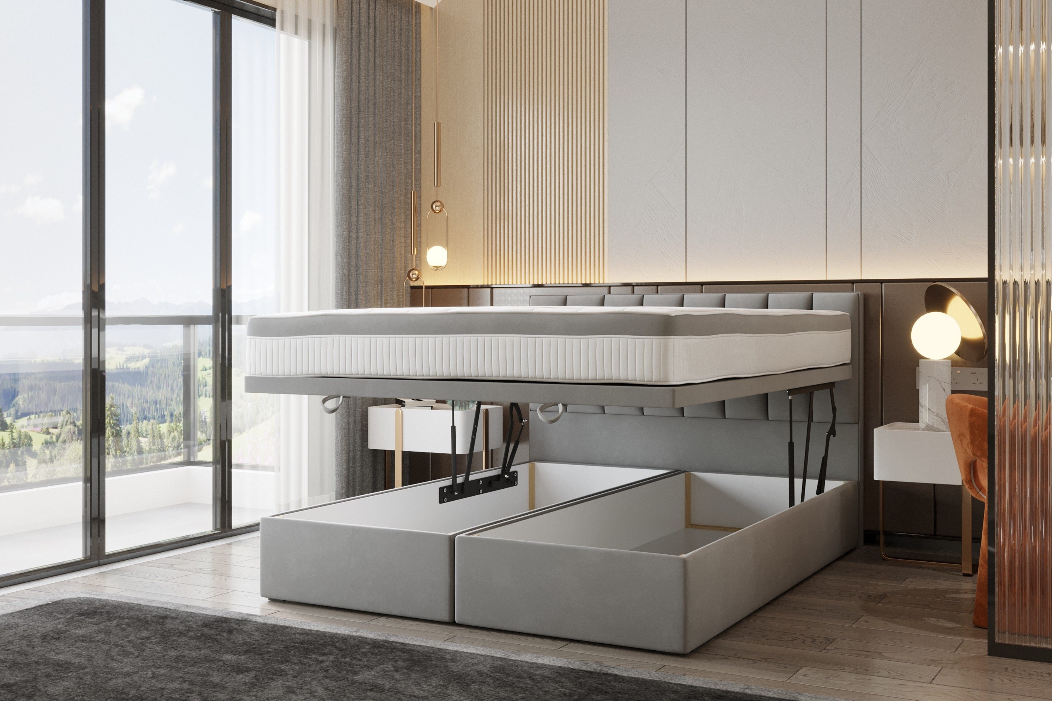 TRADA Boxspringbett BOND mit Taschenmatratze - Elegant Polsterbett mit Zwei günstig online kaufen