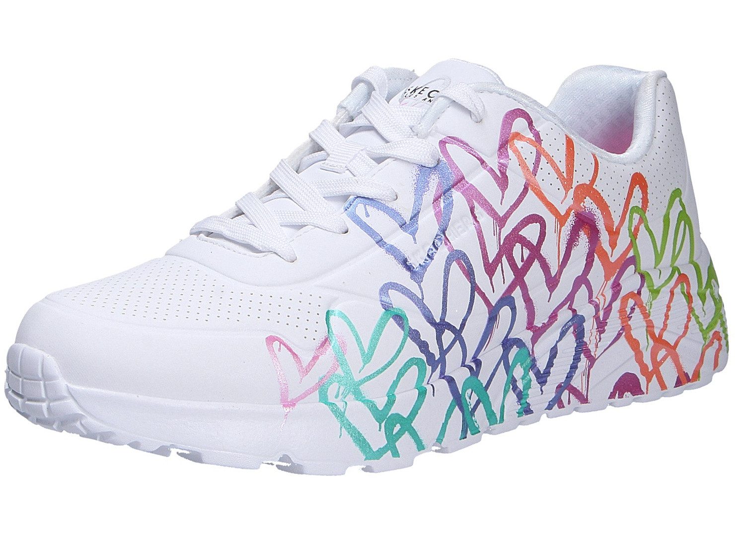 Skechers Mädchen Halbschuh UNO weiß Größe Schnürschuh
