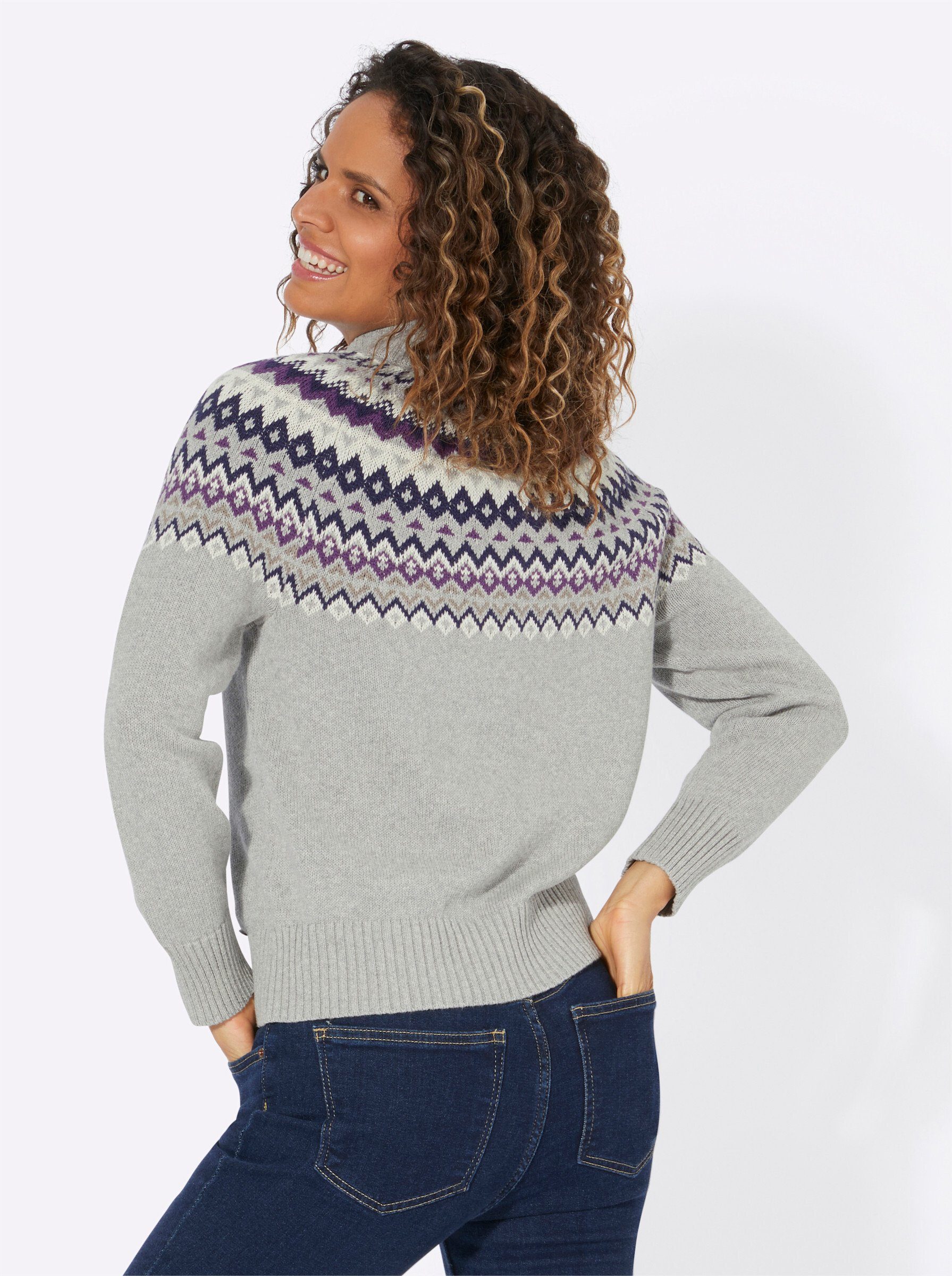 Witt Strickpullover Pullover Langarm Jacquard