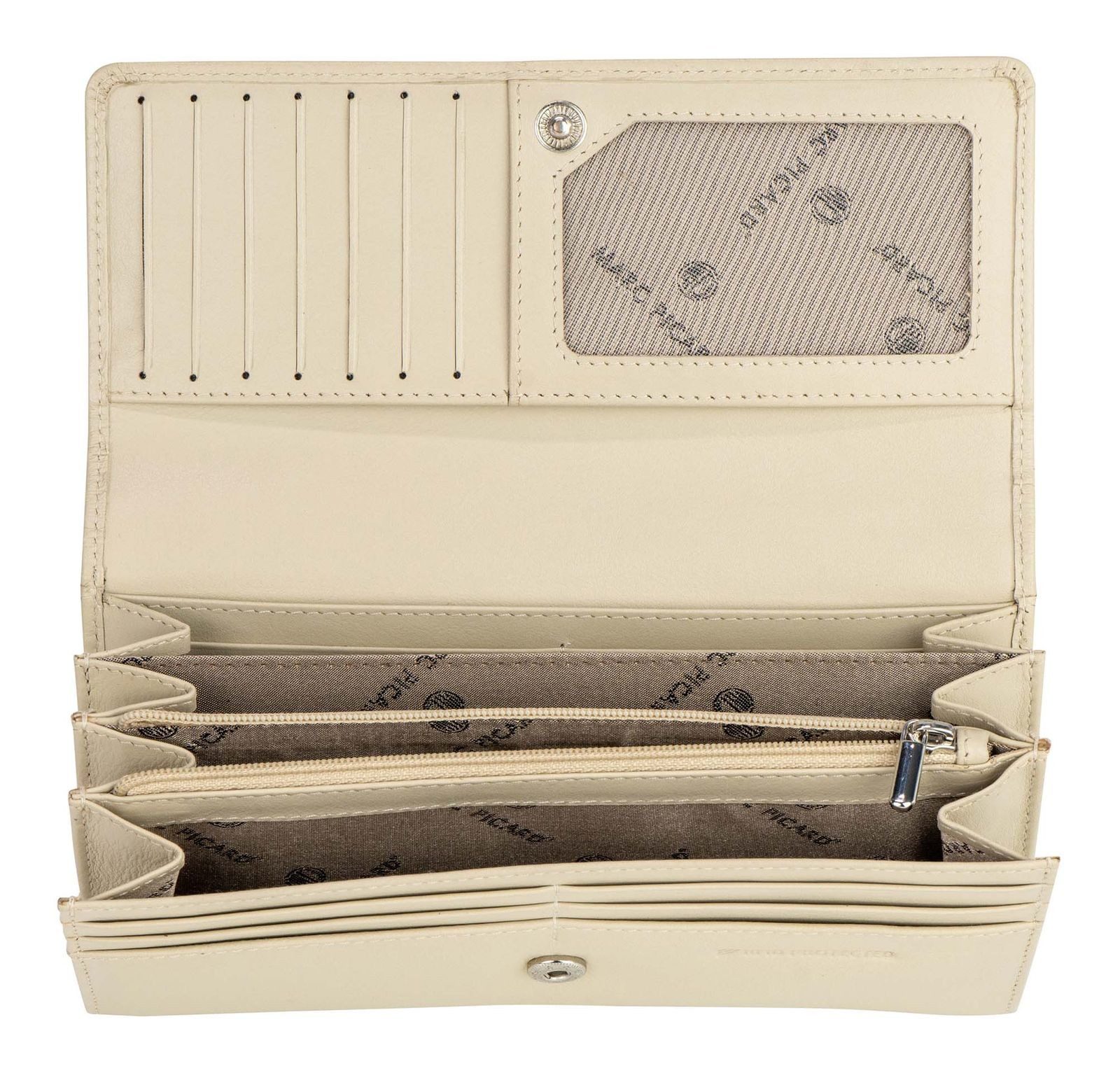 Marc Picard Geldbörse Wallet with Flap, aus echtem Rindsleder mit RFID-Blocker Schutz