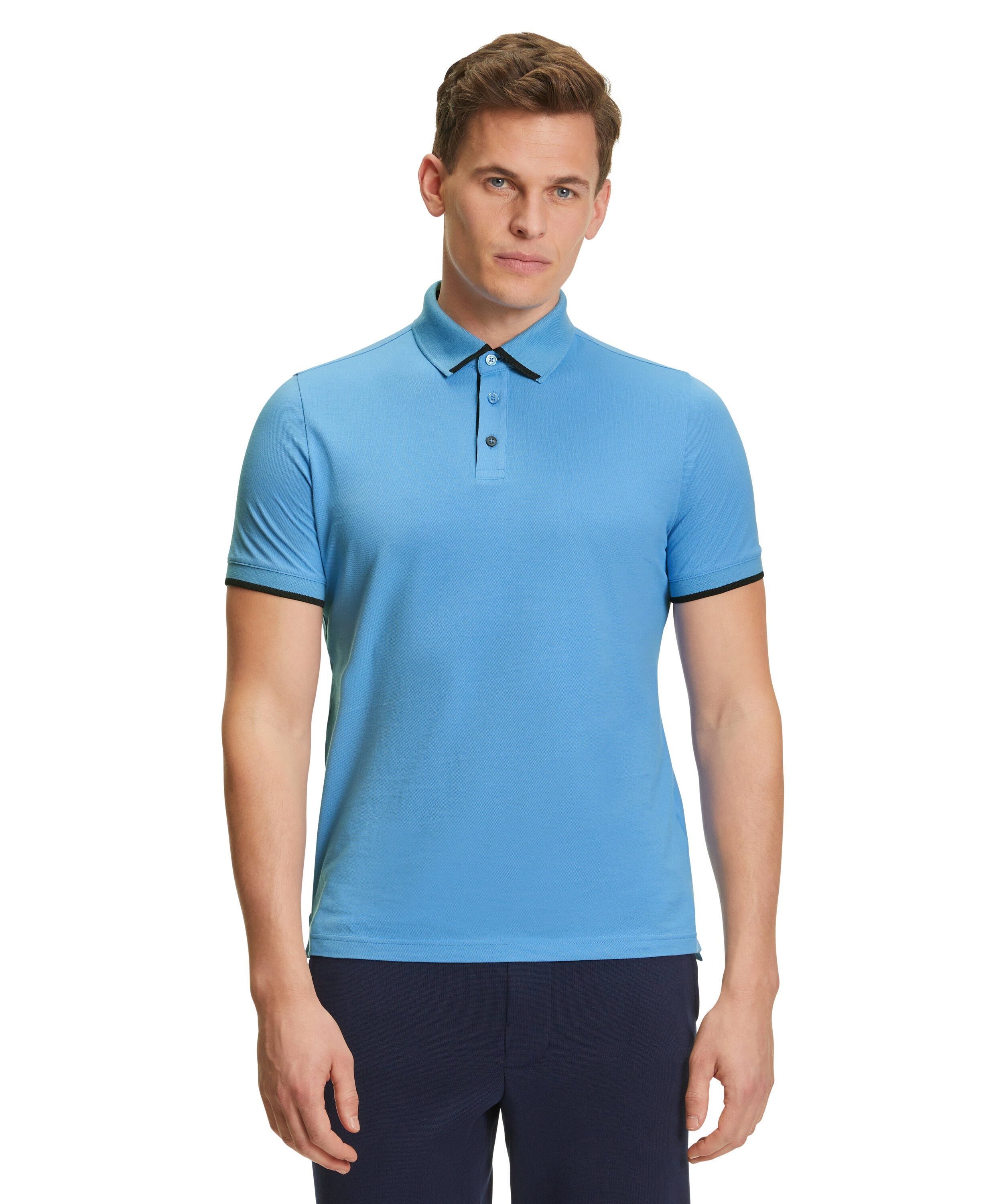 Baumwolle Poloshirt (6545) blue note mit FALKE