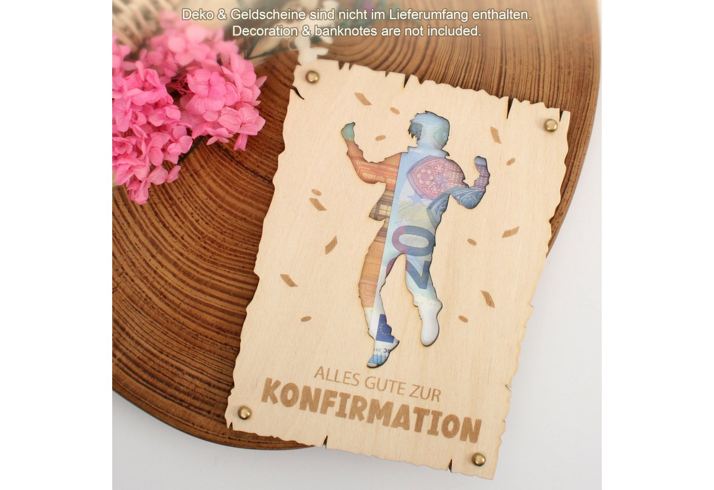Thumbnail - Kreative Feder Glückwunschkarte „Glückwunsch zur Konfirmation“ - Glückwunsch-Karte aus Holz